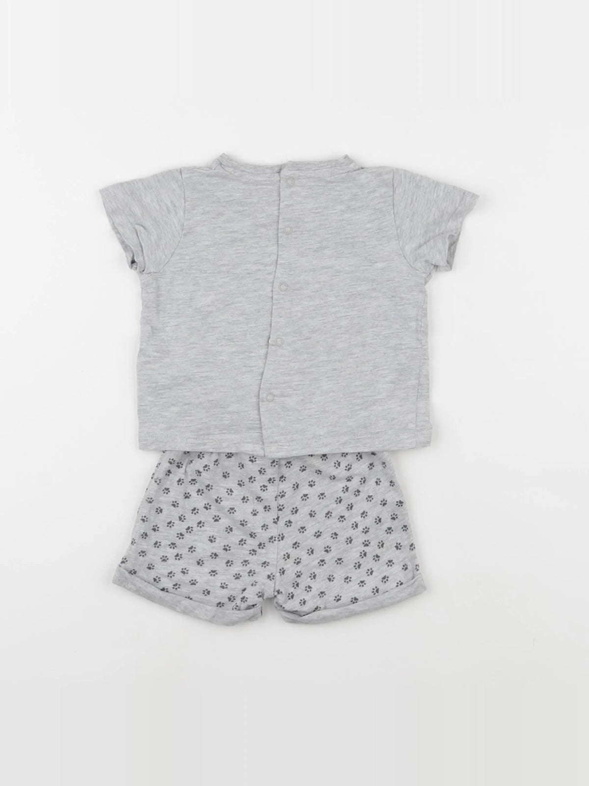 Vertbaudet - pyjama coton gris - 9 mois