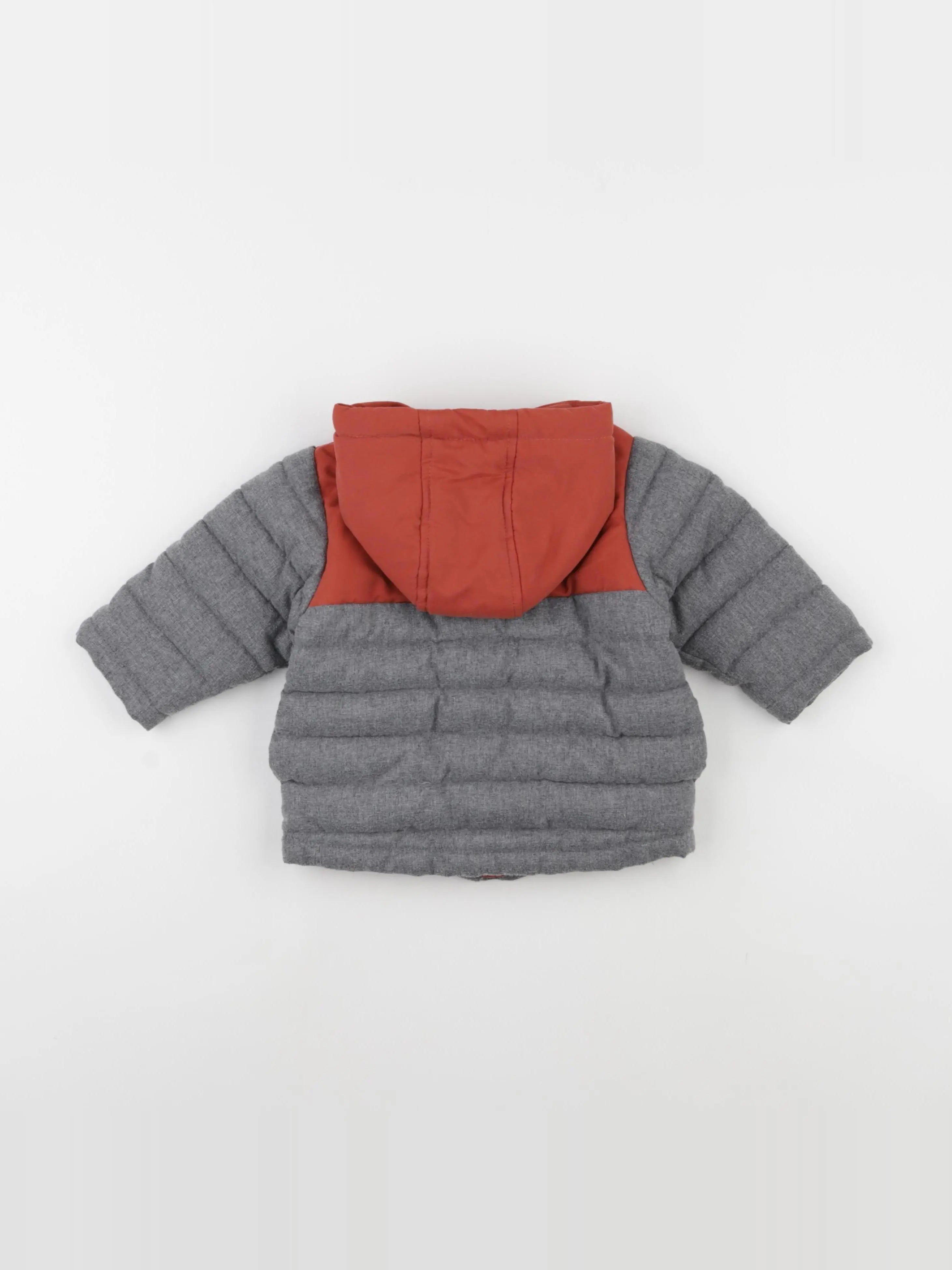 Vertbaudet - doudoune gris - 9 mois