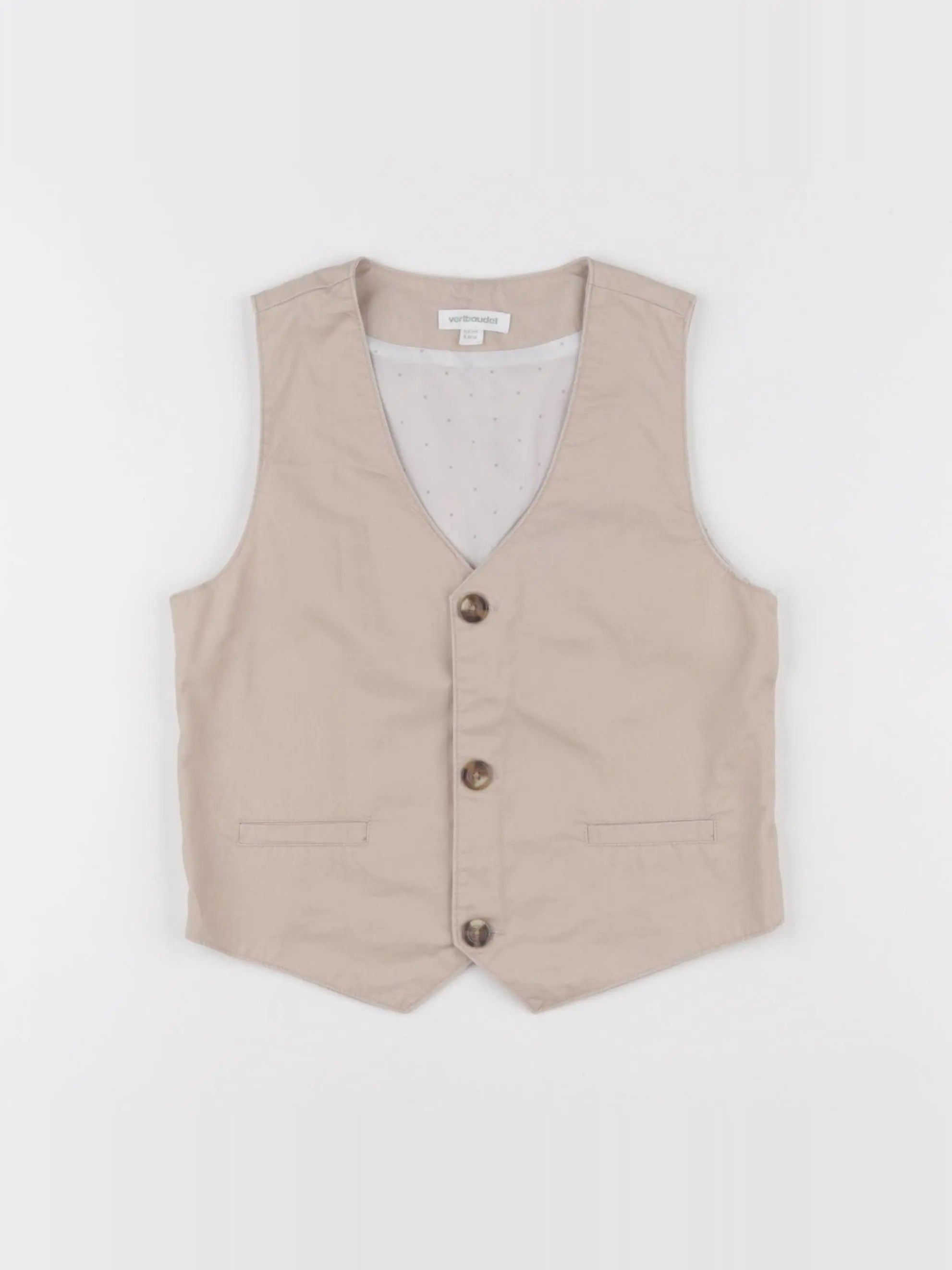 Vertbaudet - gilet beige - 5 ans