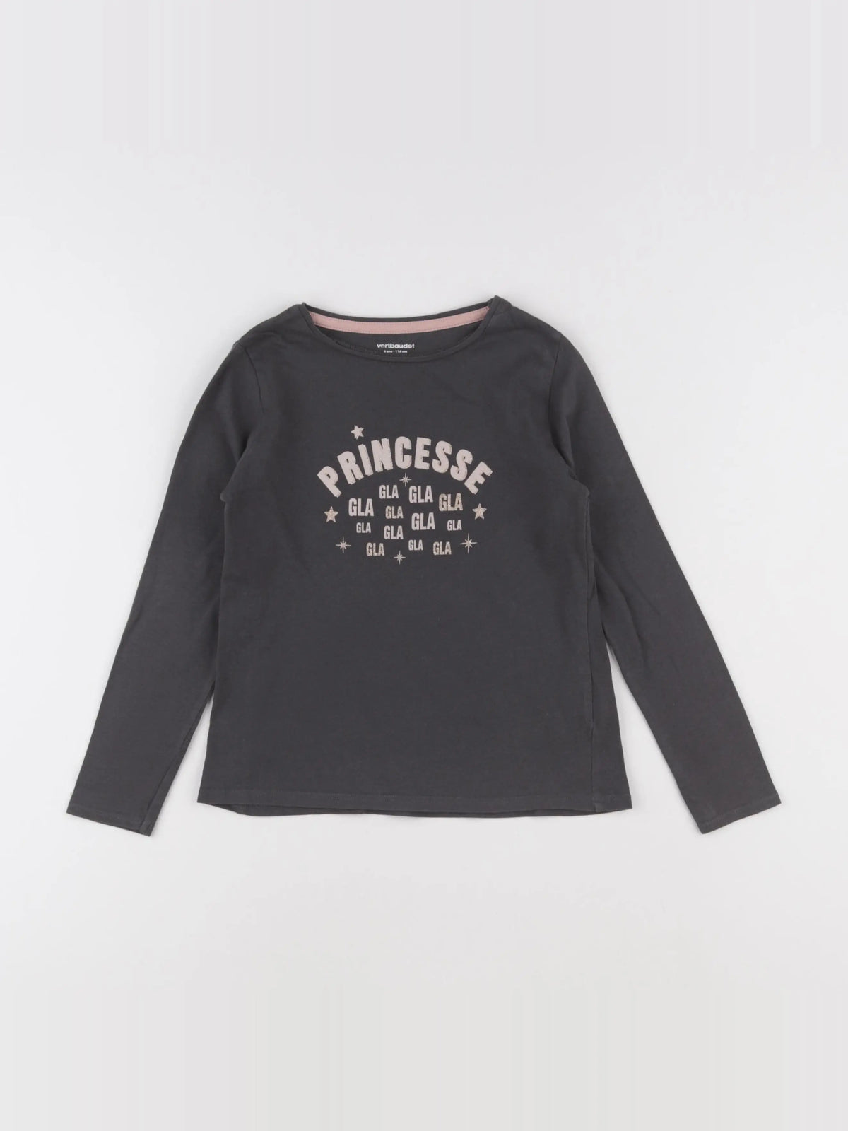 Vertbaudet - tee-shirt gris - 6 ans