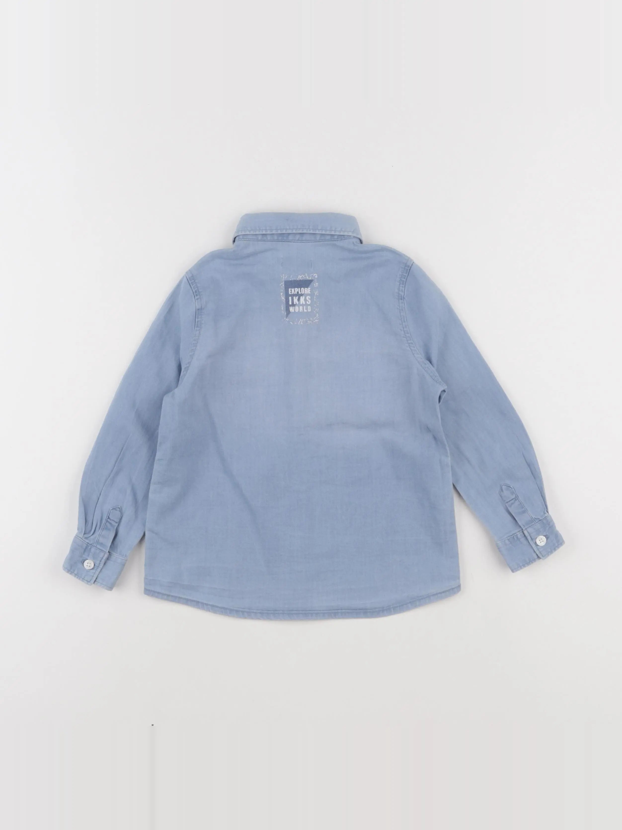 IKKS - chemise imprimé au dos bleu - 2 ans