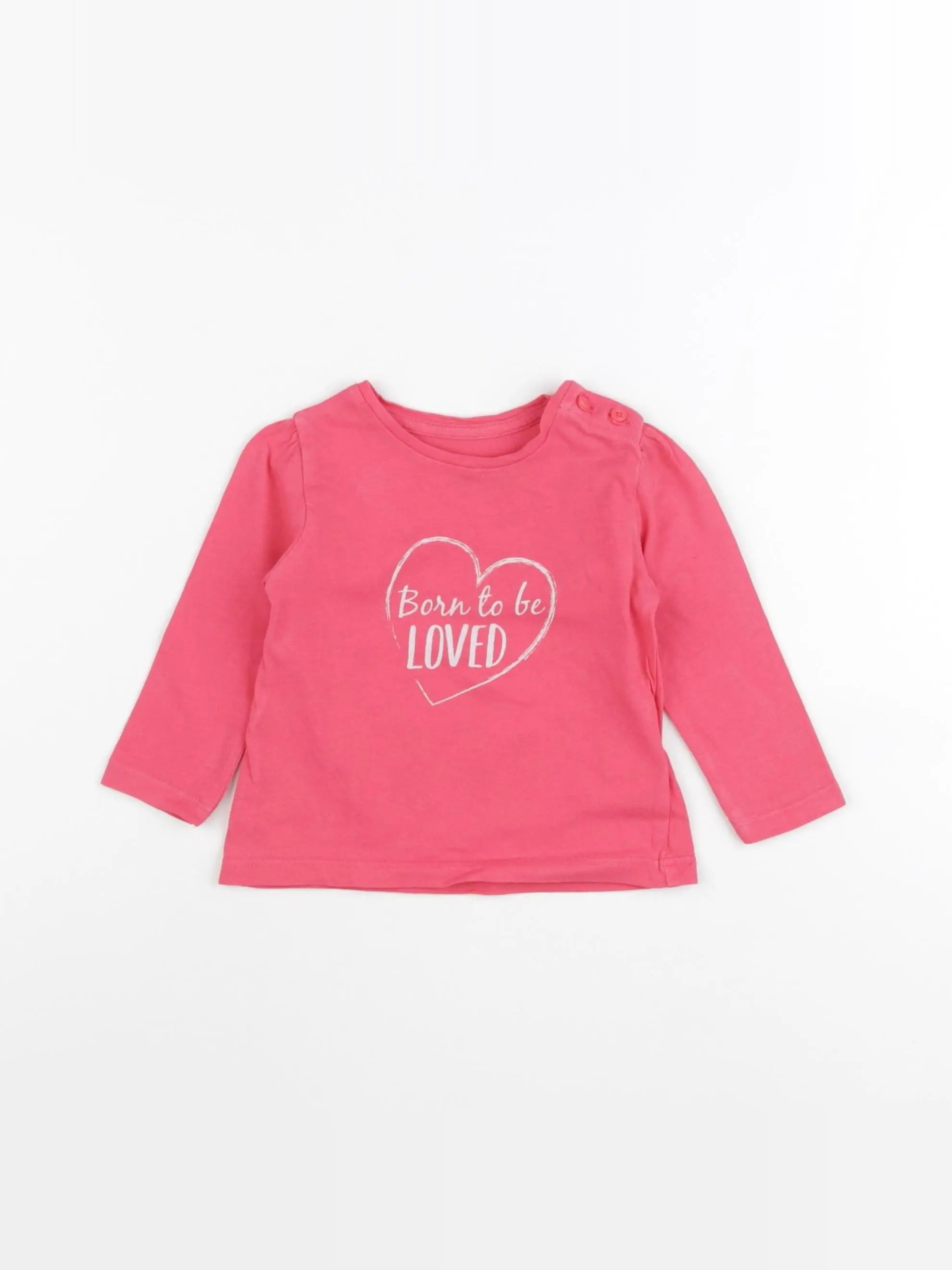 Vertbaudet - tee-shirt rose - 6 mois