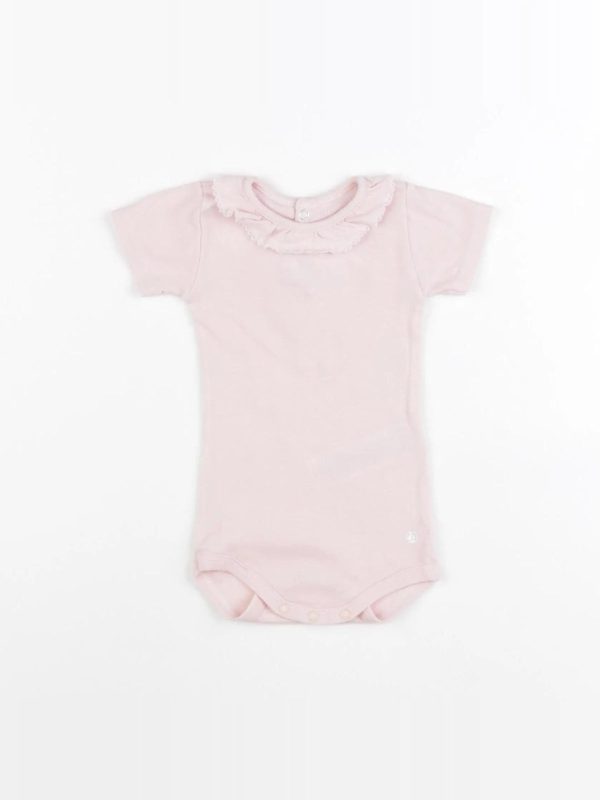 Petit Bateau - body à col rose - 3 mois