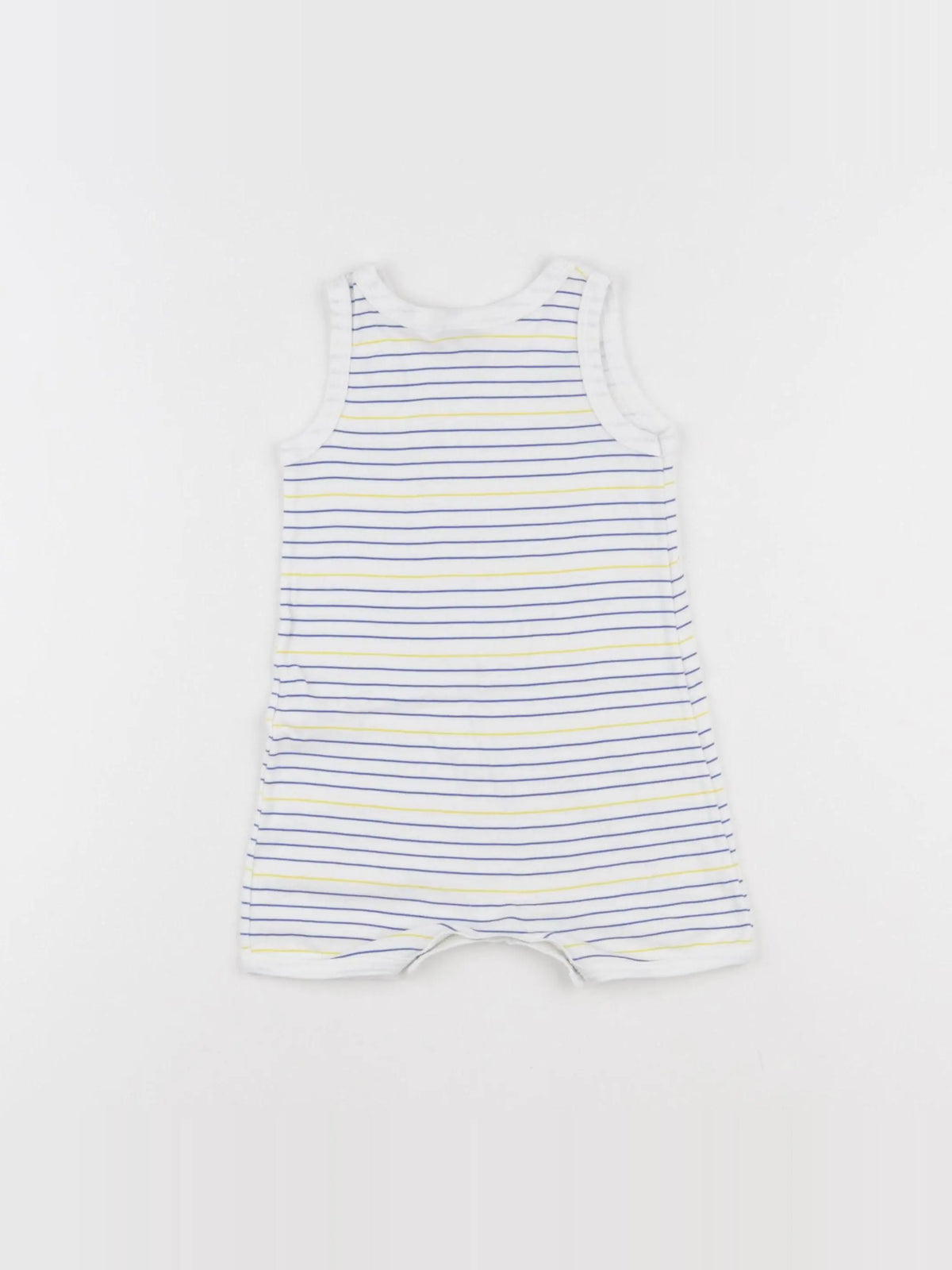 Petit Bateau - pyjama coton bleu, jaune - 12 mois