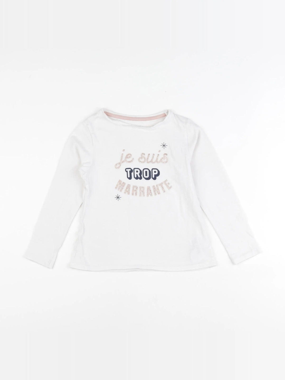 Vertbaudet - tee-shirt blanc - 6 ans