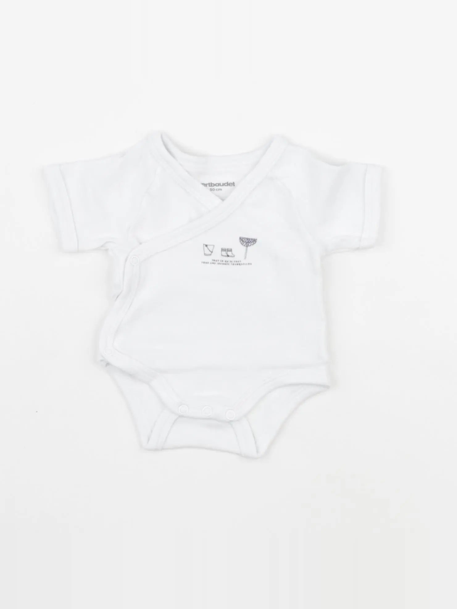 Vertbaudet - body blanc - 0 mois