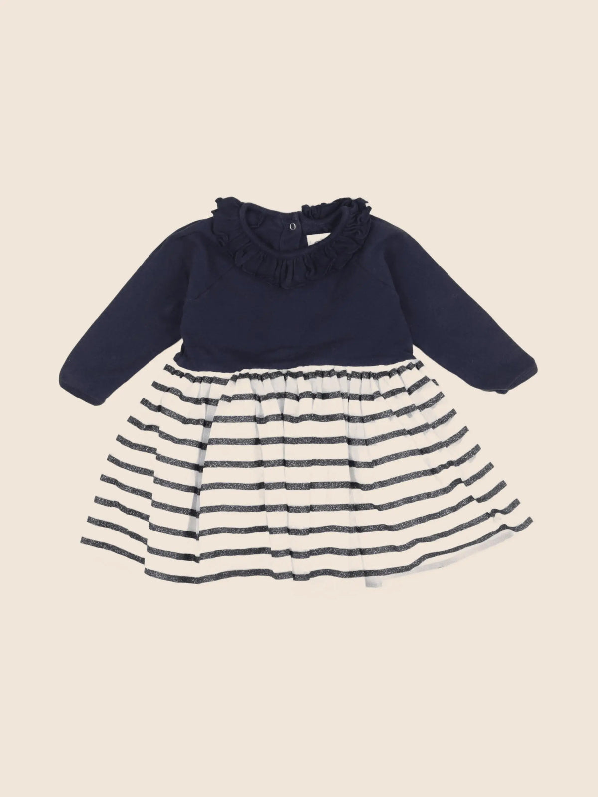 Petit Bateau - robe bleu - 6 mois