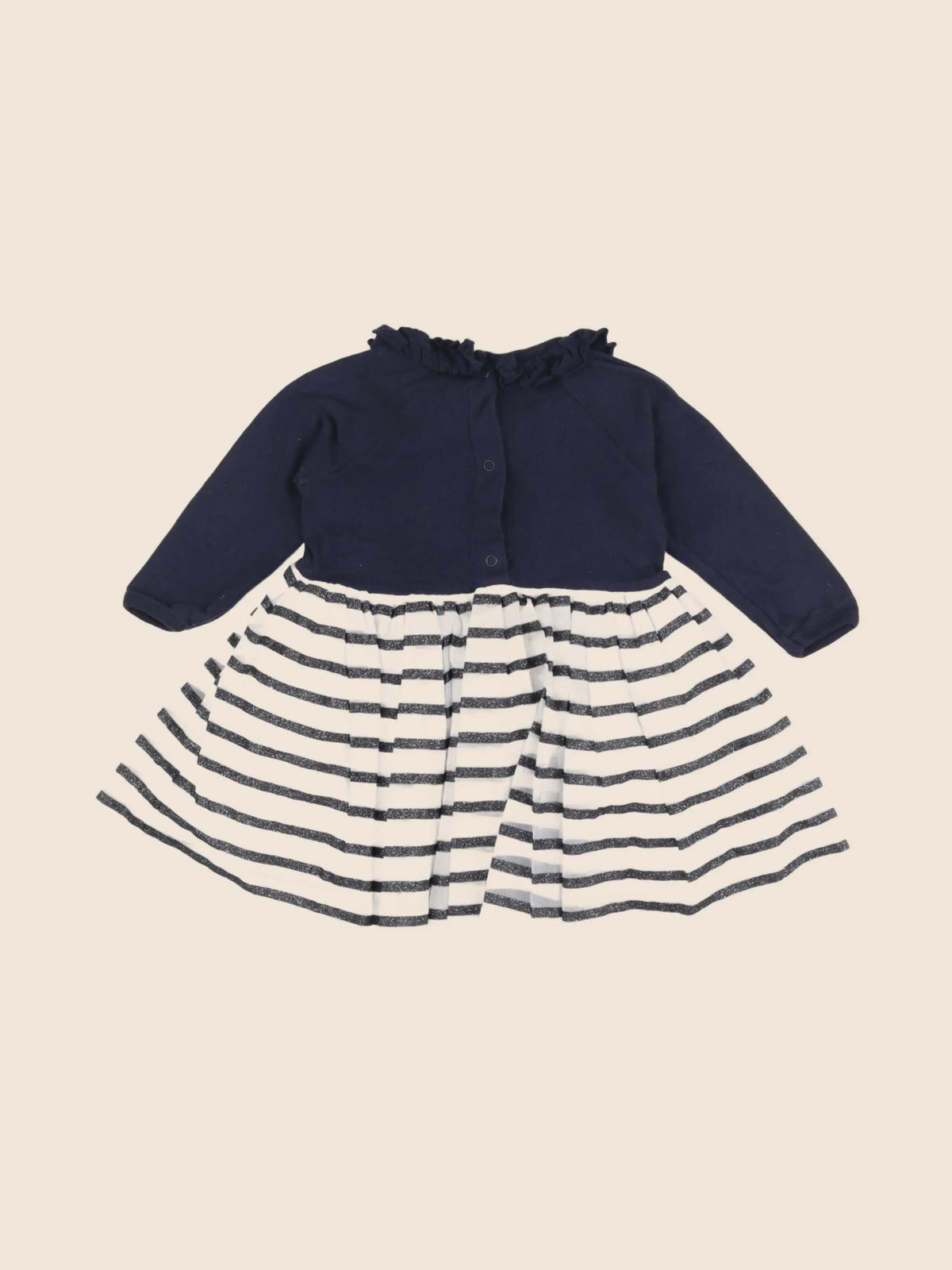 Petit Bateau - robe bleu - 6 mois