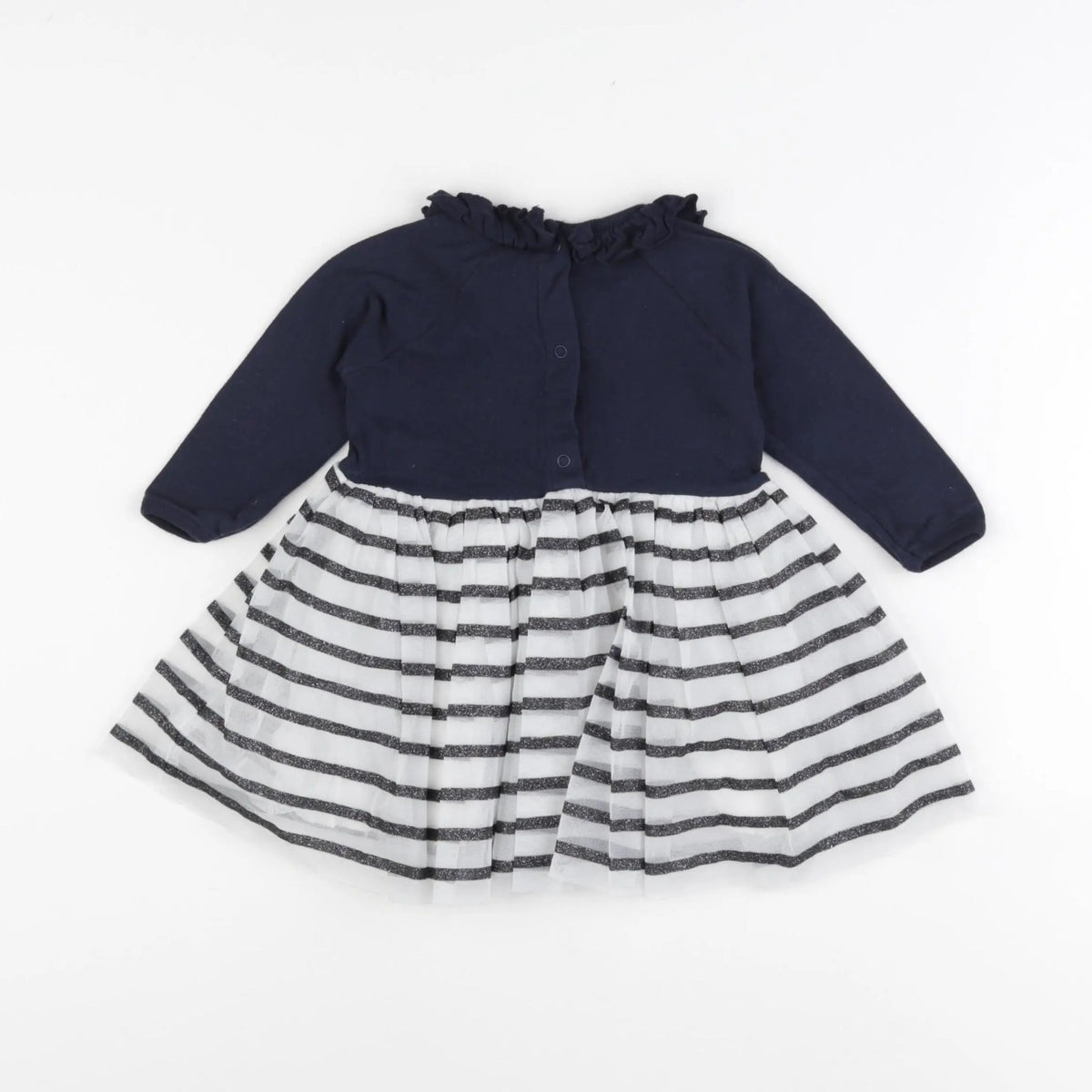 Petit Bateau - robe bleu - 6 mois