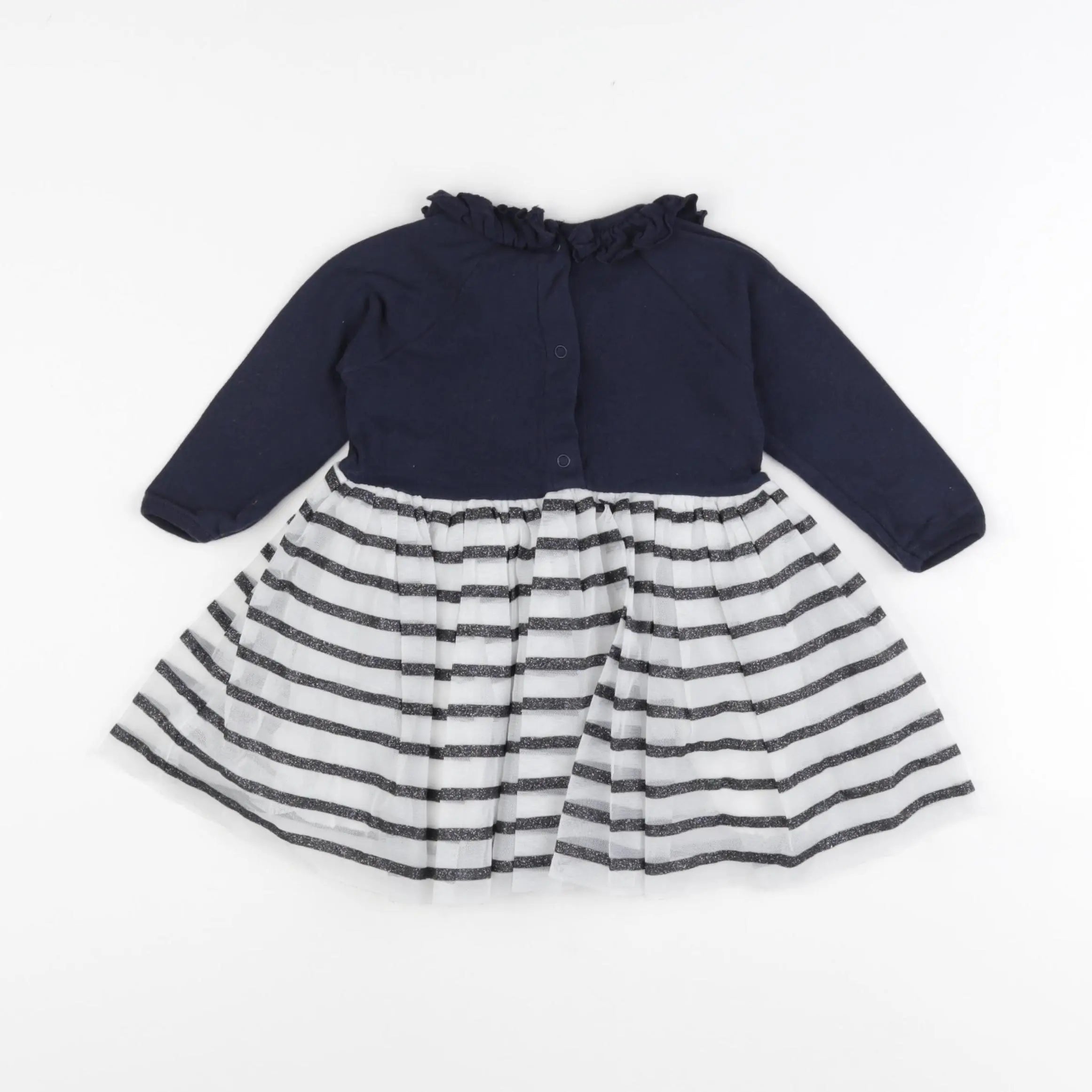 Petit Bateau - robe bleu - 6 mois
