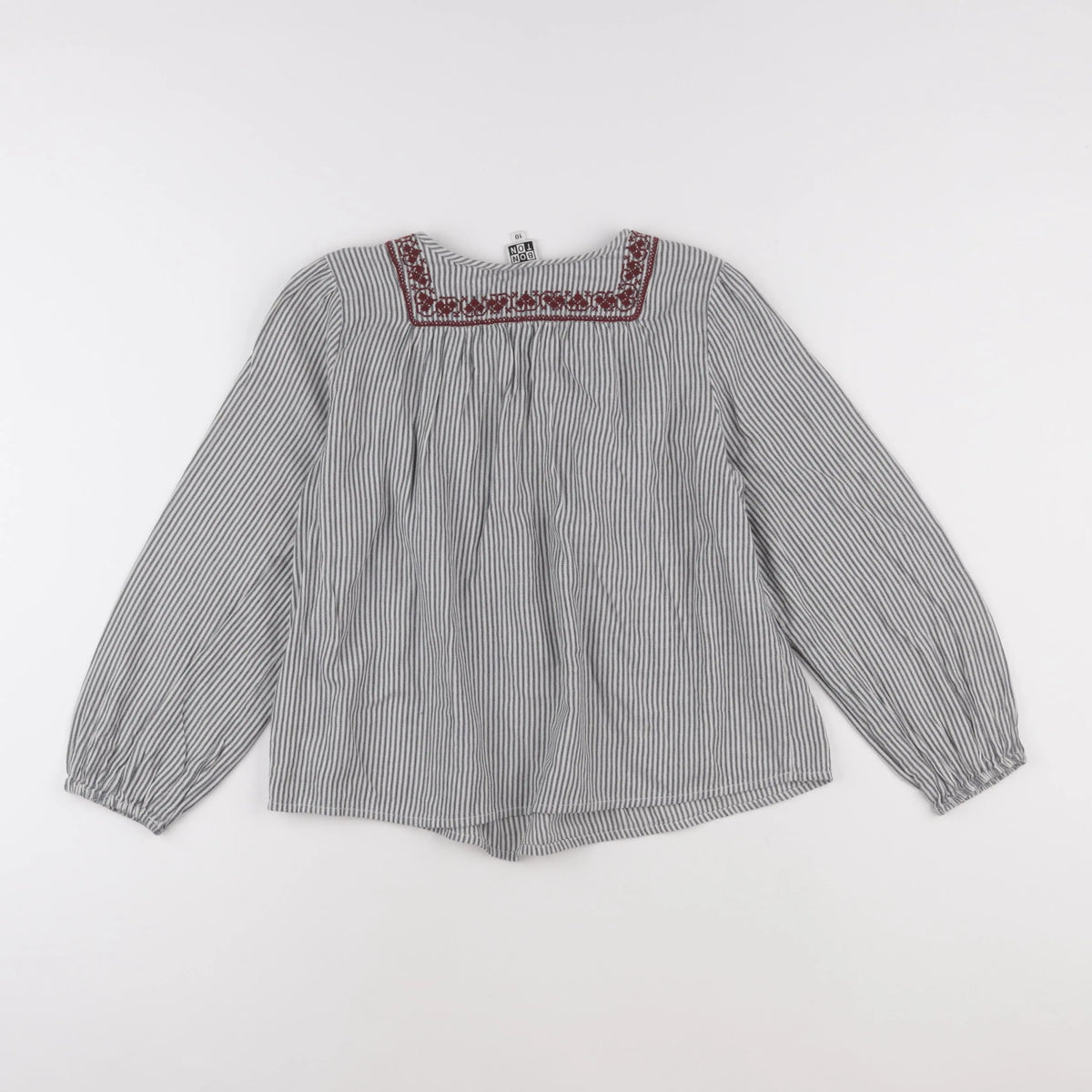 Bonton - blouse blanc, bleu - 10 ans