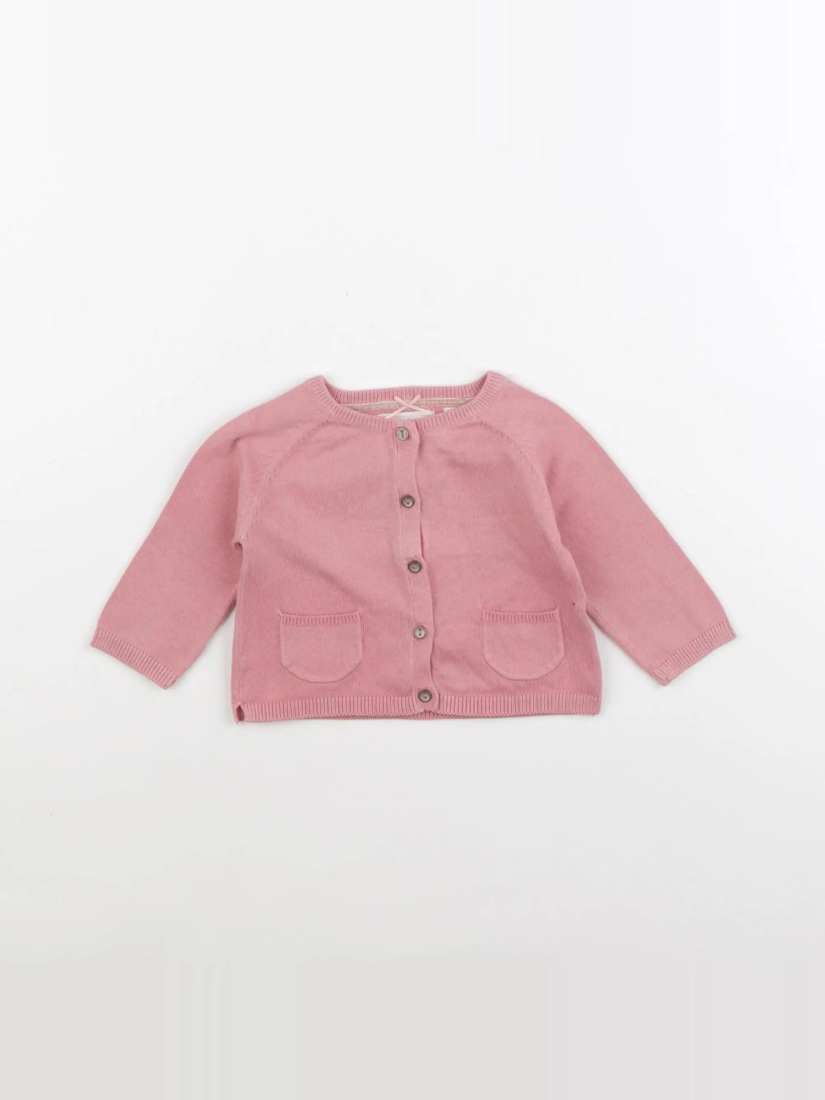 Zara - gilet rose - 3/6 mois