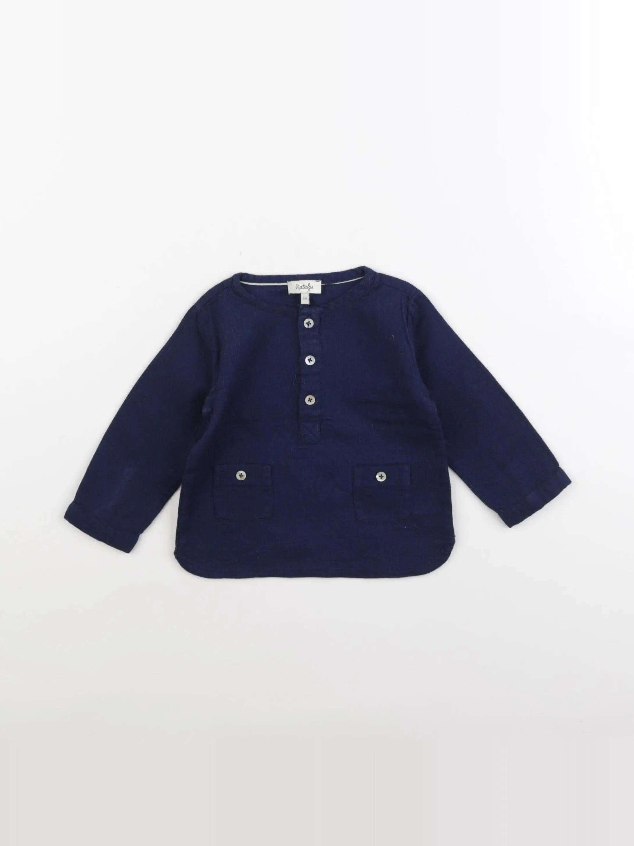 Natalys - blouse bleu - 6 mois