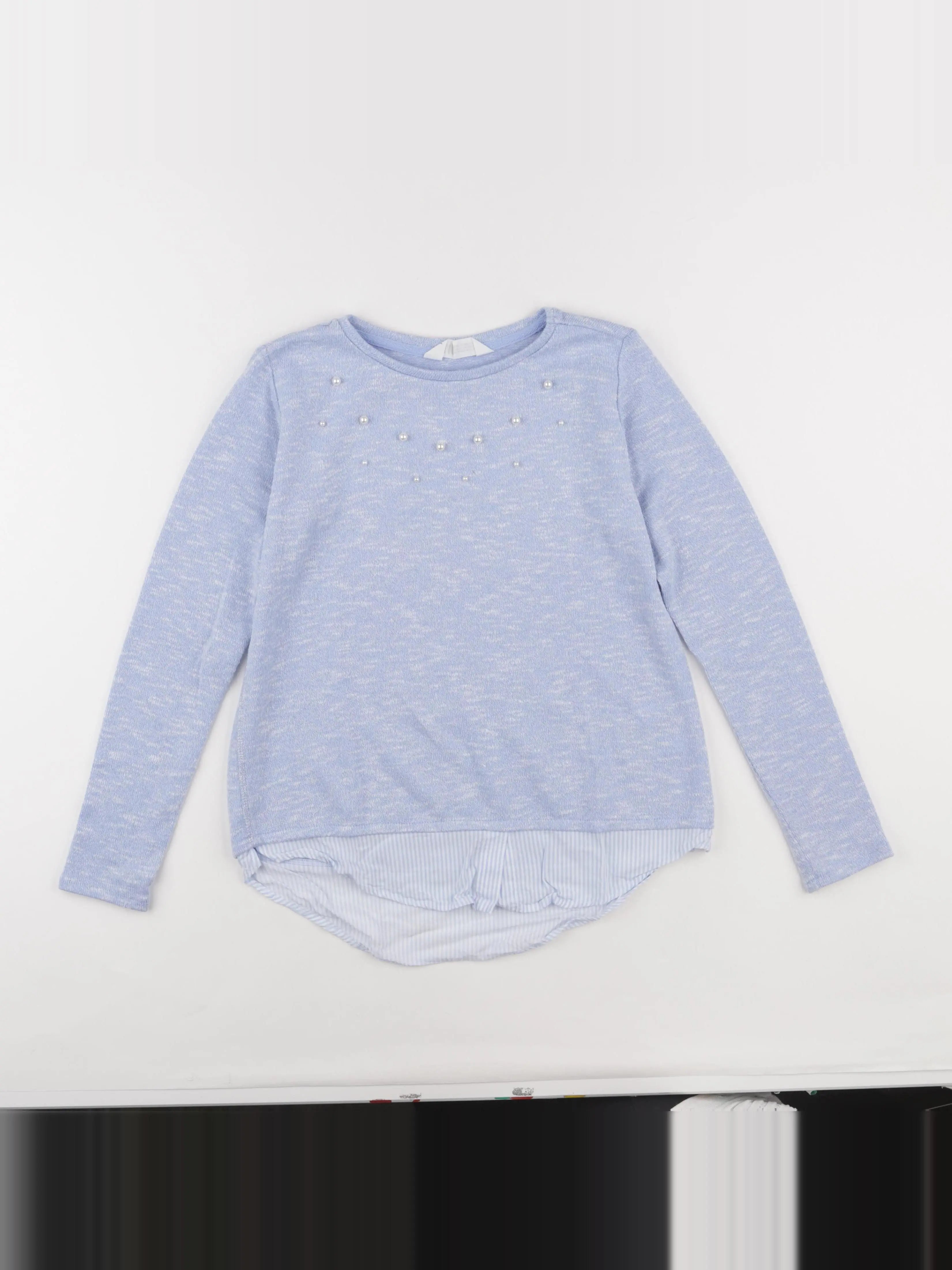 H&M - pull bleu - 10/12 ans