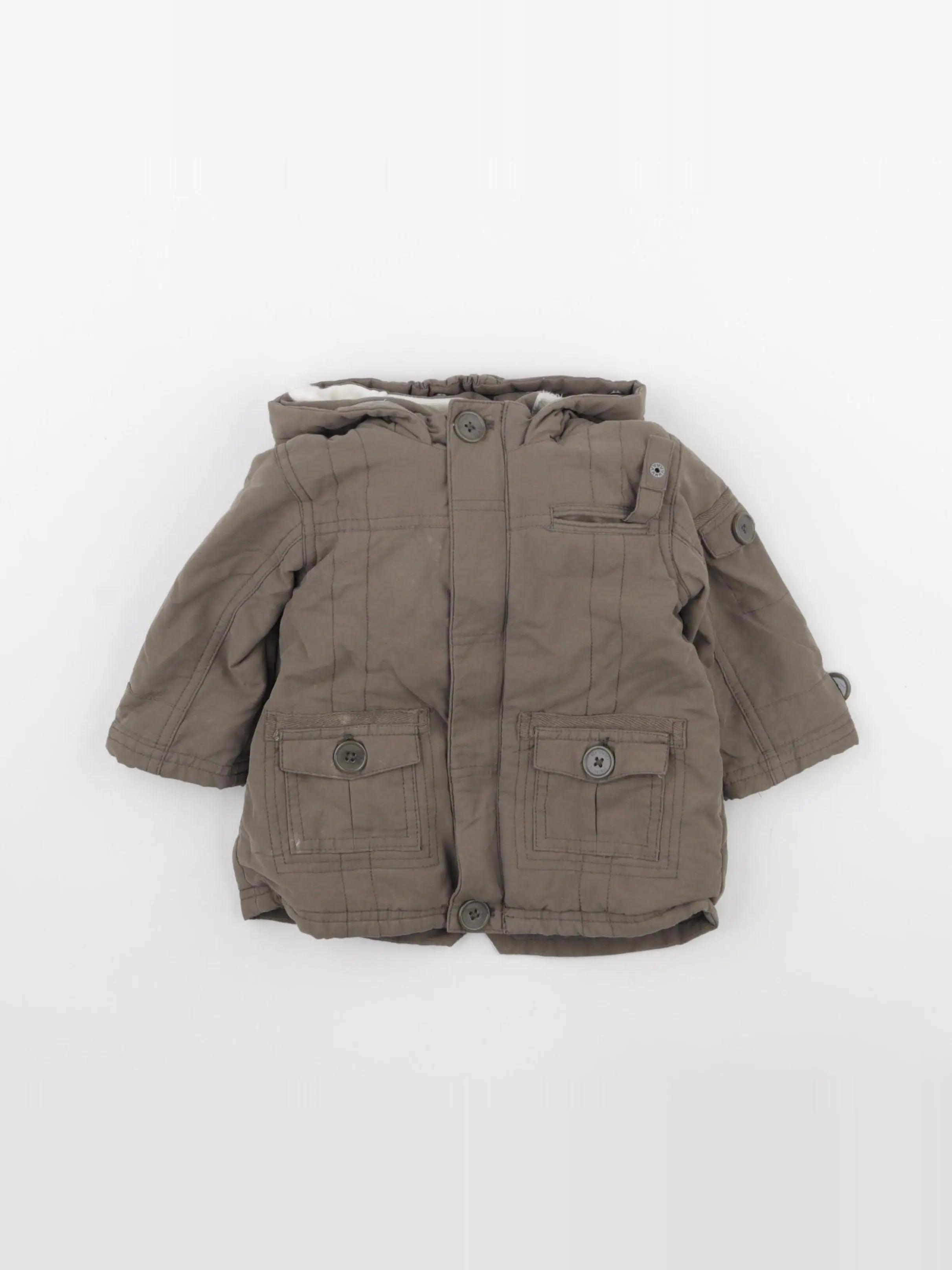 Vertbaudet - parka vert - 12 mois