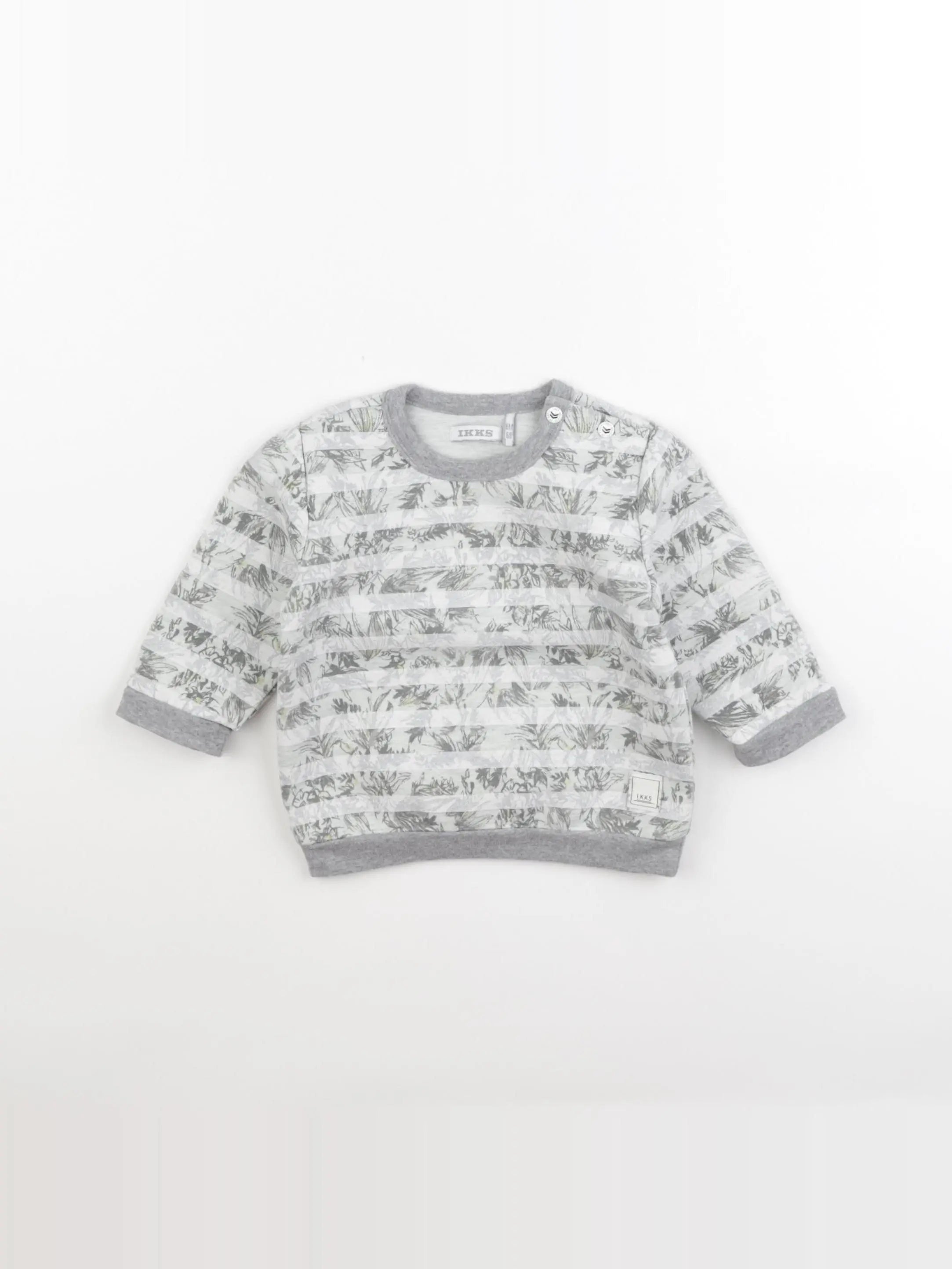 IKKS - sweat gris - 6 mois