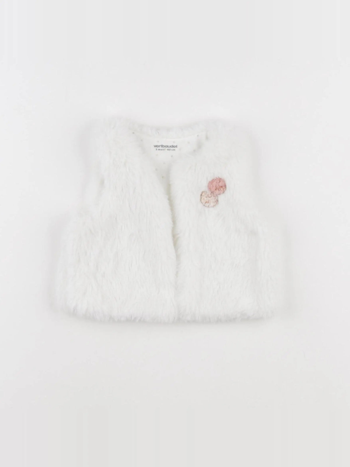 Vertbaudet - gilet blanc - 3 mois
