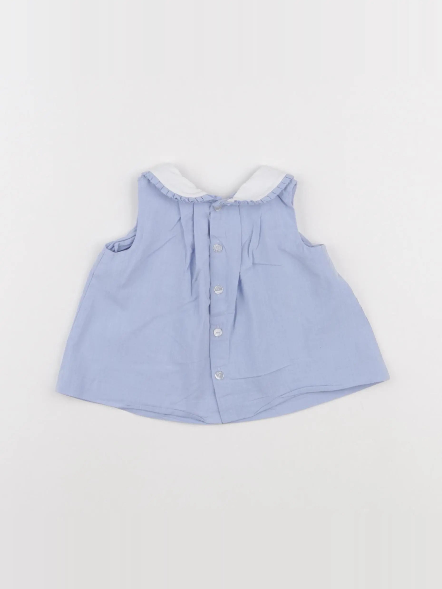 Jacadi - blouse bleu - 6 mois