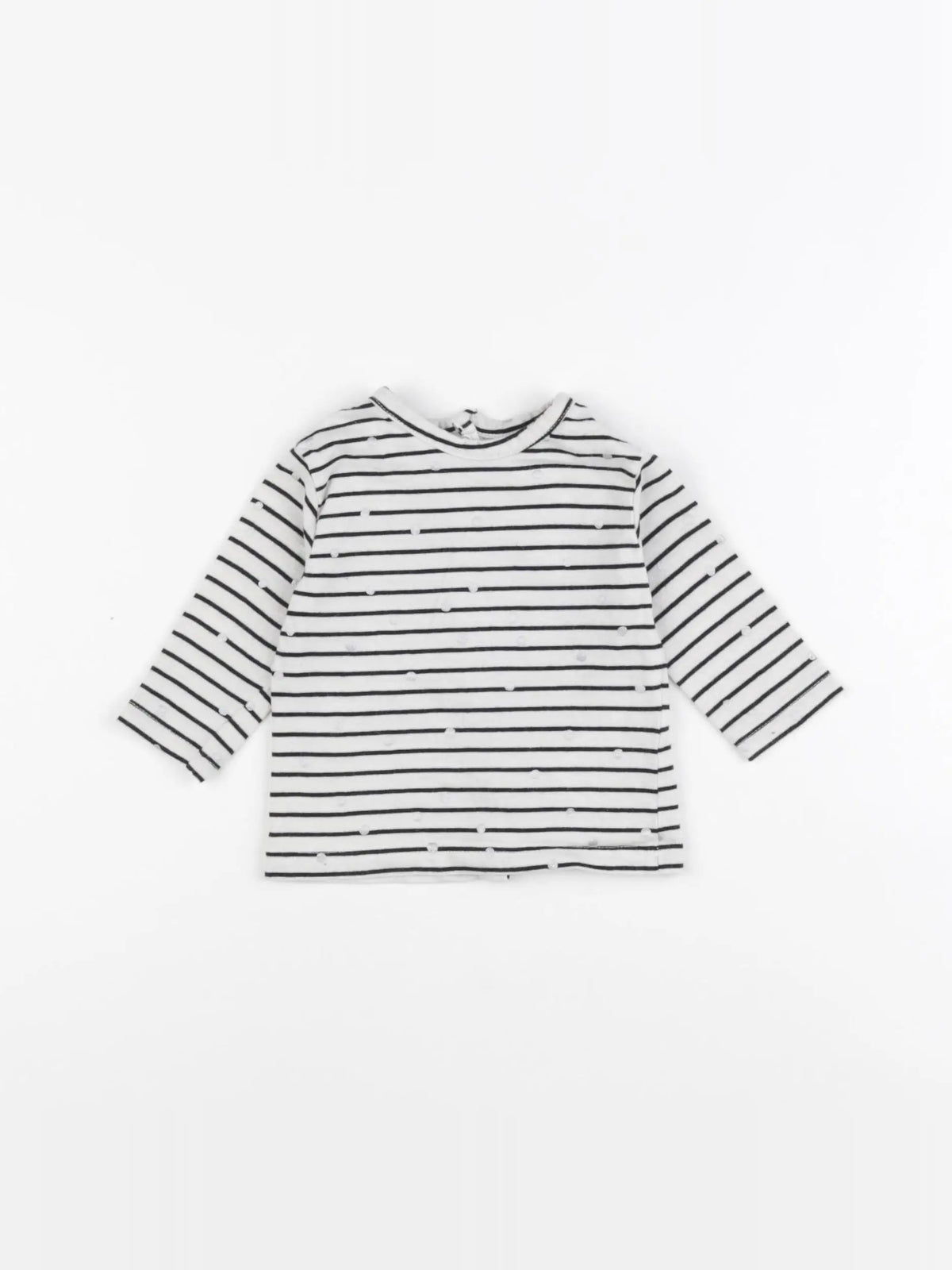 Vertbaudet - tee-shirt bleu, argent - 3 mois