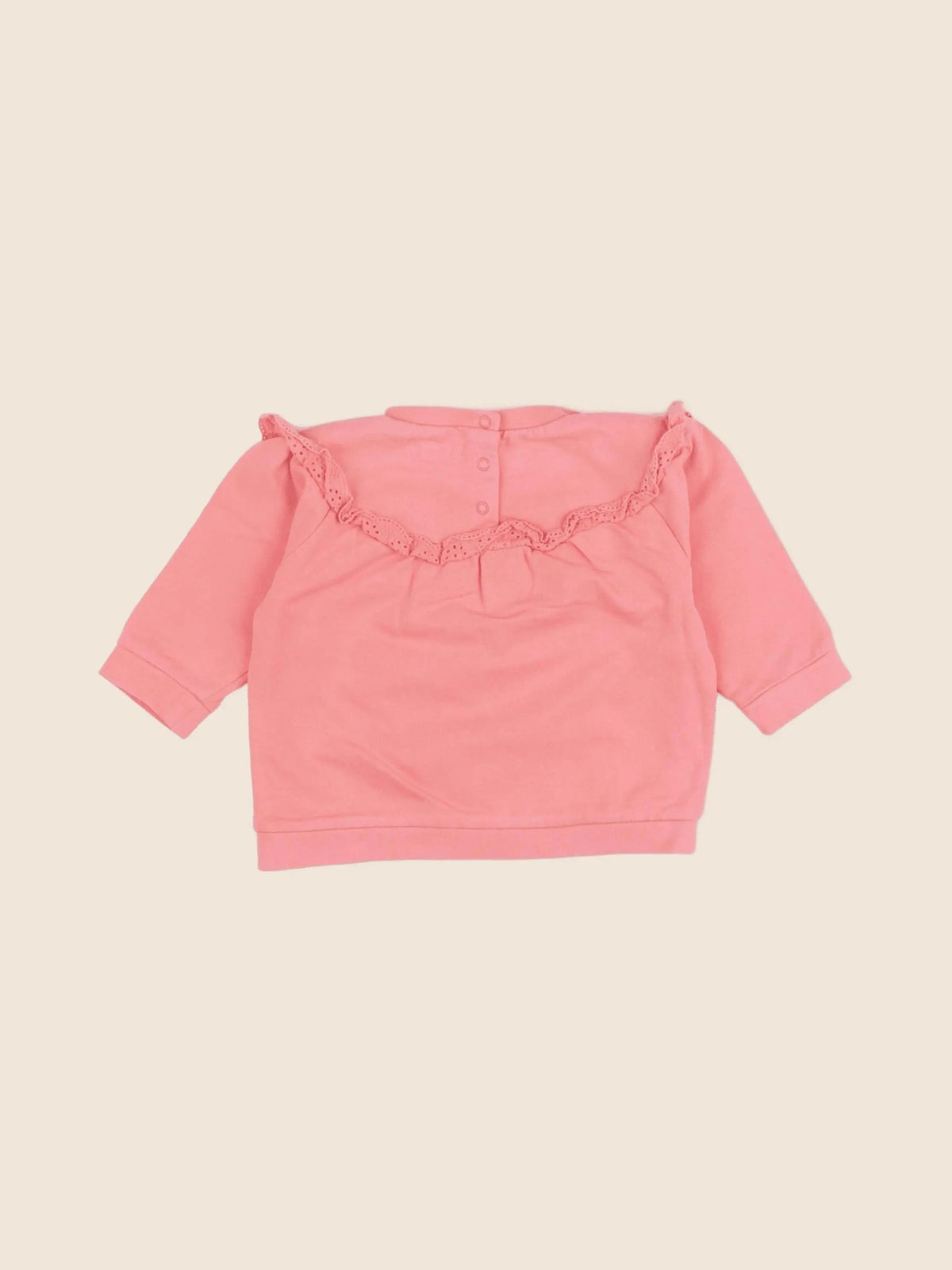 Vertbaudet - sweat rose - 9 mois
