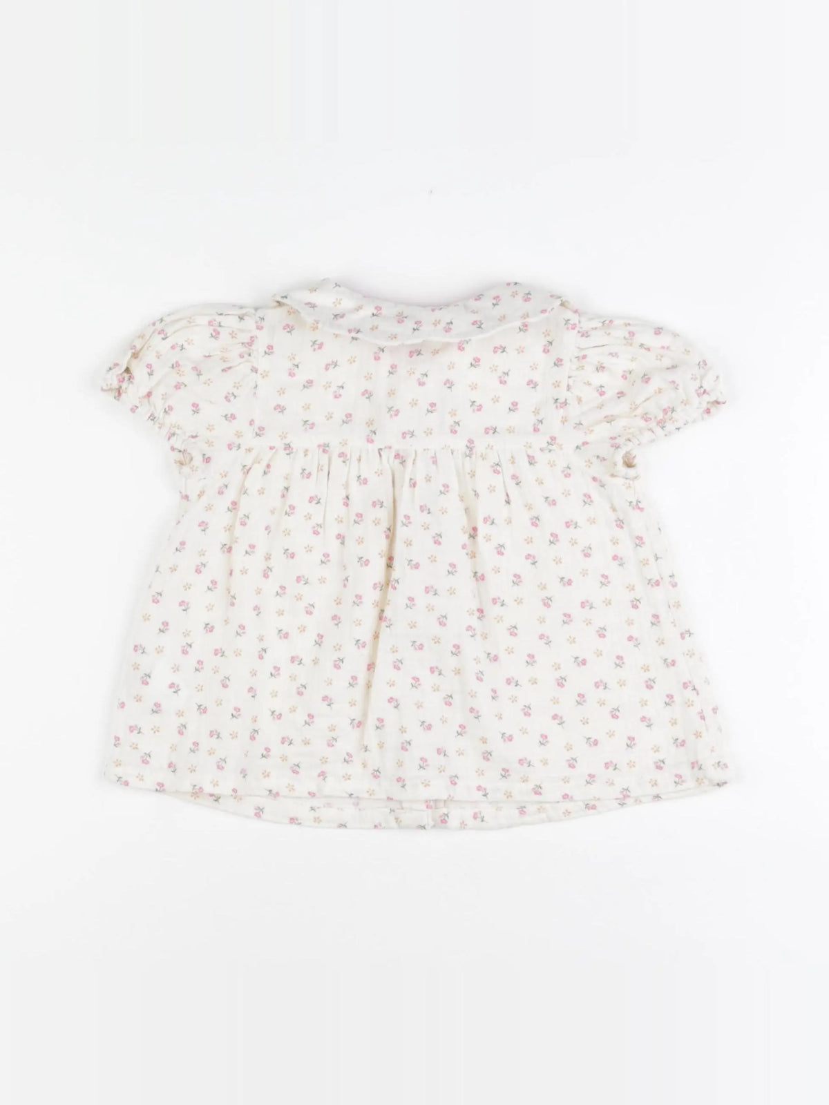 Tape à l'oeil - robe blanc, rose - 24 mois