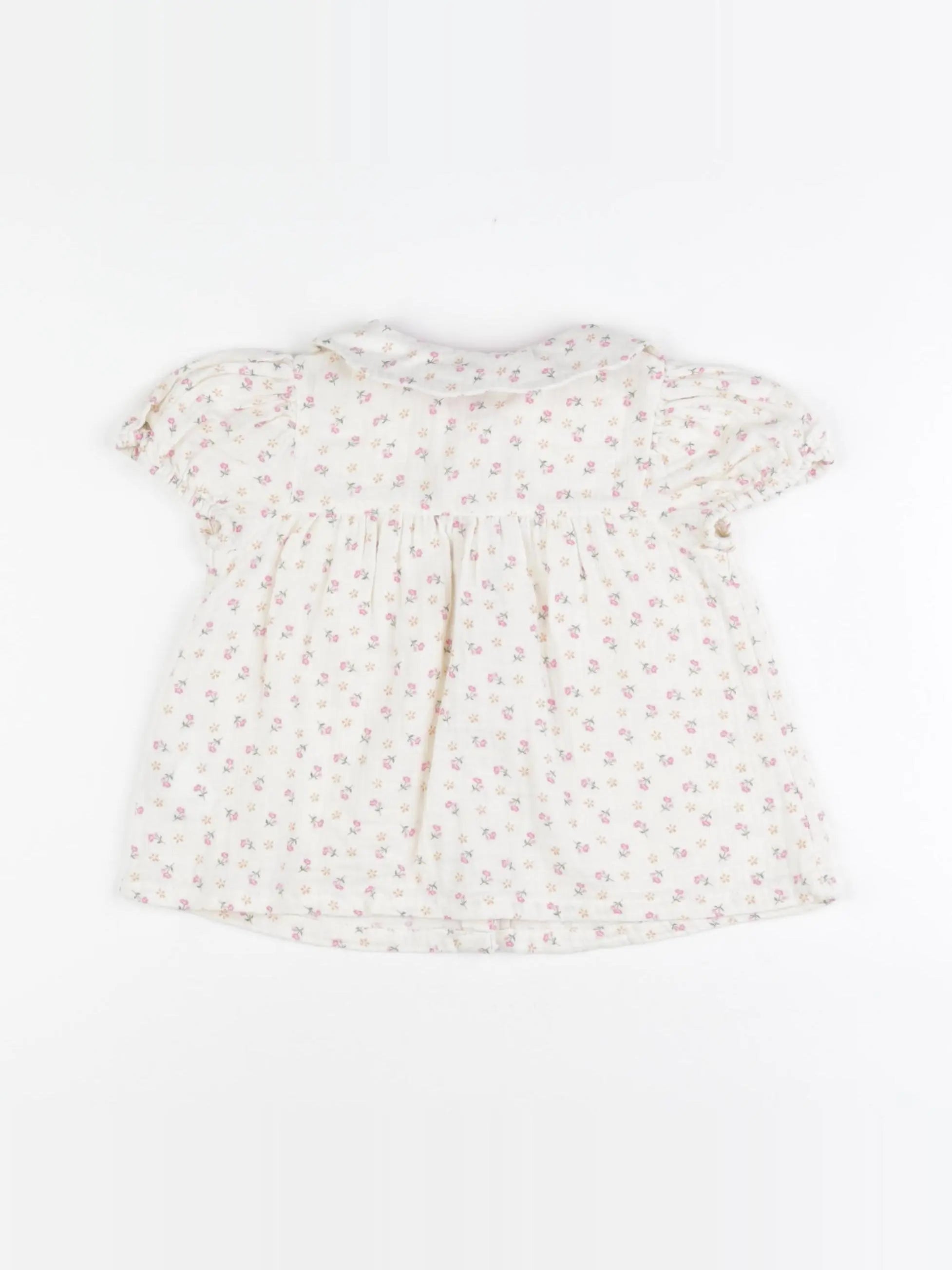 Tape à l'oeil - robe blanc, rose - 24 mois
