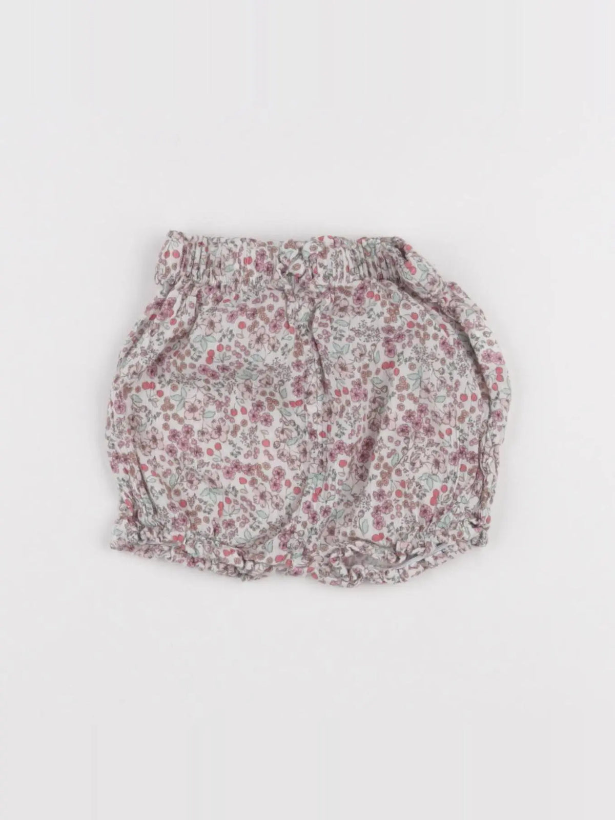Vertbaudet - bloomer blanc, rose - 6 mois