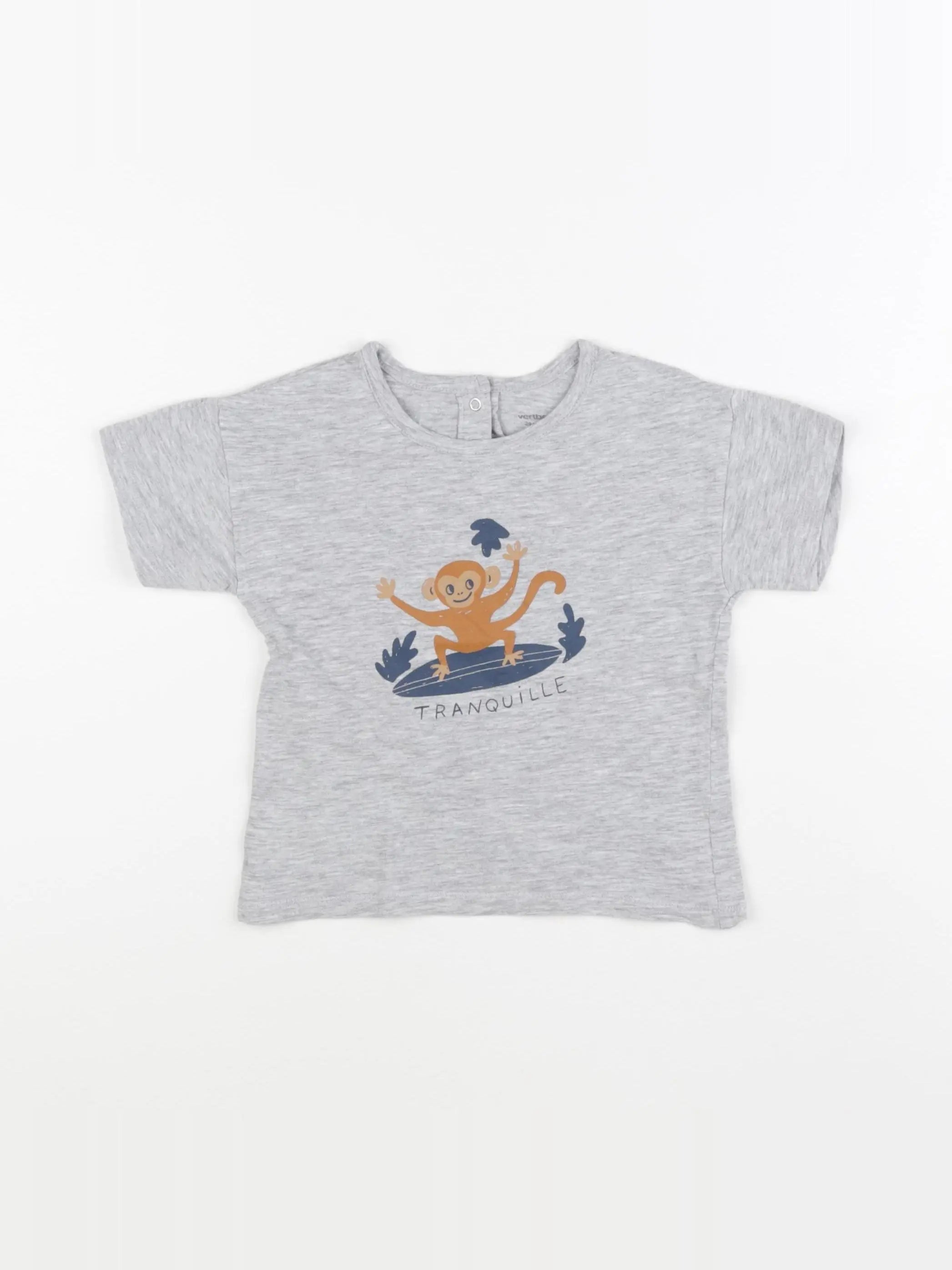 Vertbaudet - tee-shirt gris - 24 mois