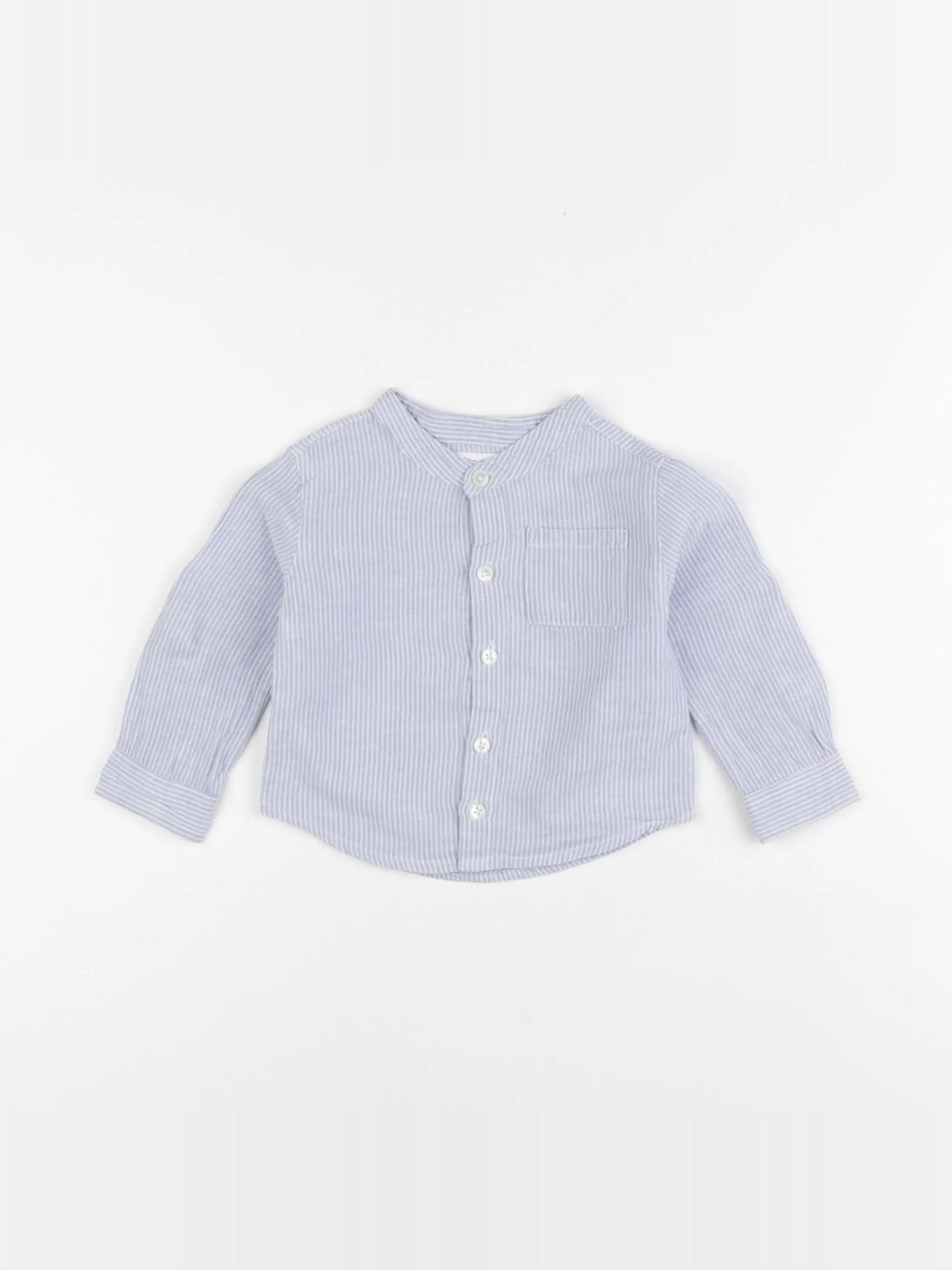 Eden & Victor - chemise bleu - 6 mois