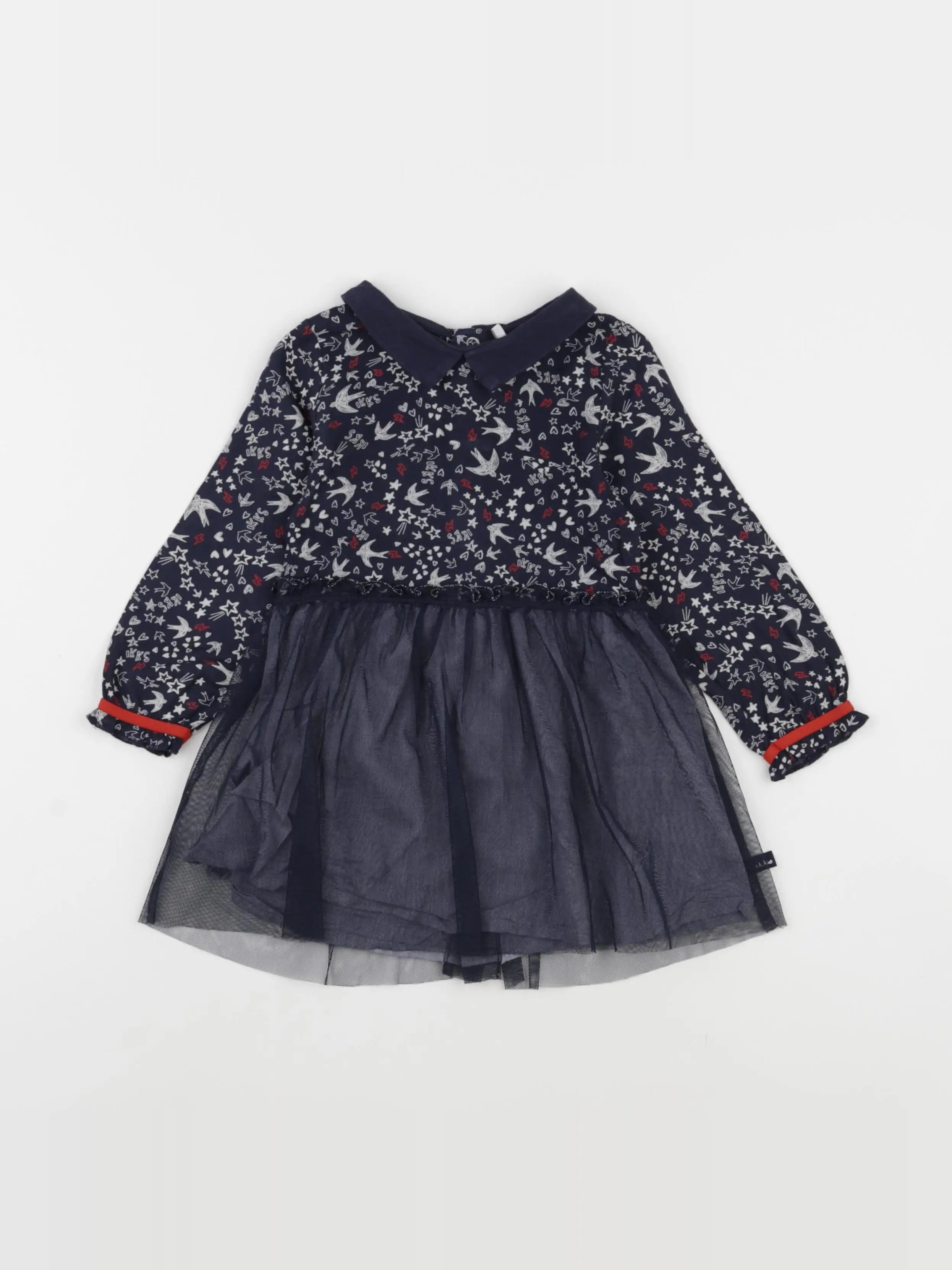 IKKS - robe bleu - 18 mois