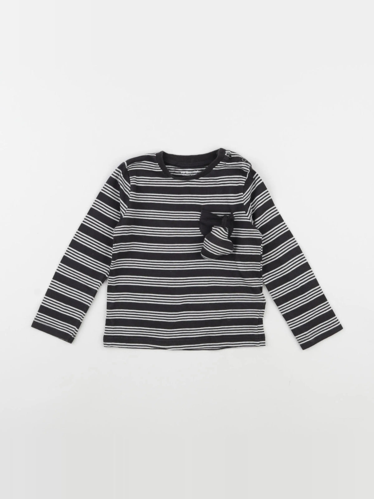 Vertbaudet - tee-shirt noir - 18 mois
