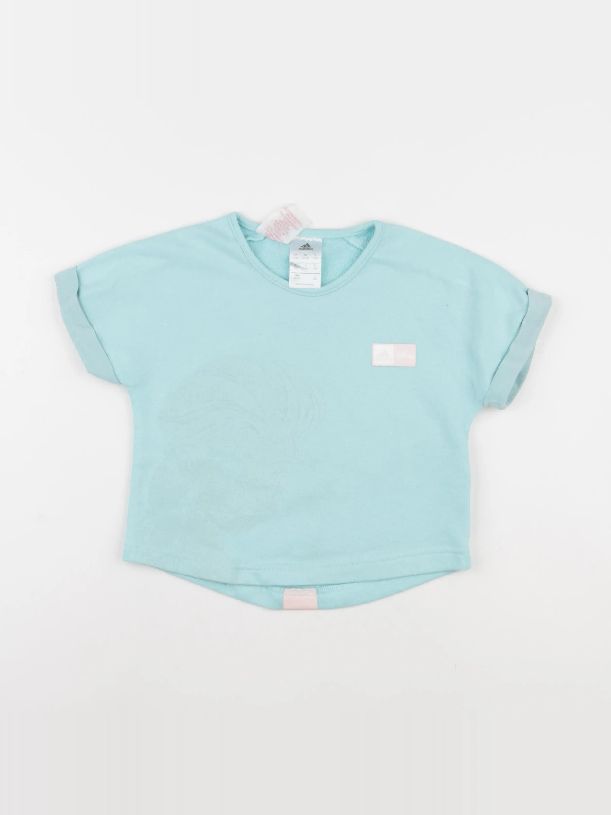 Adidas - tee-shirt bleu - 7/8 ans