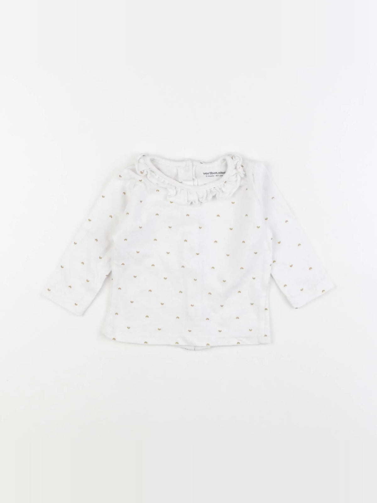 Vertbaudet - tee-shirt blanc - 6 mois