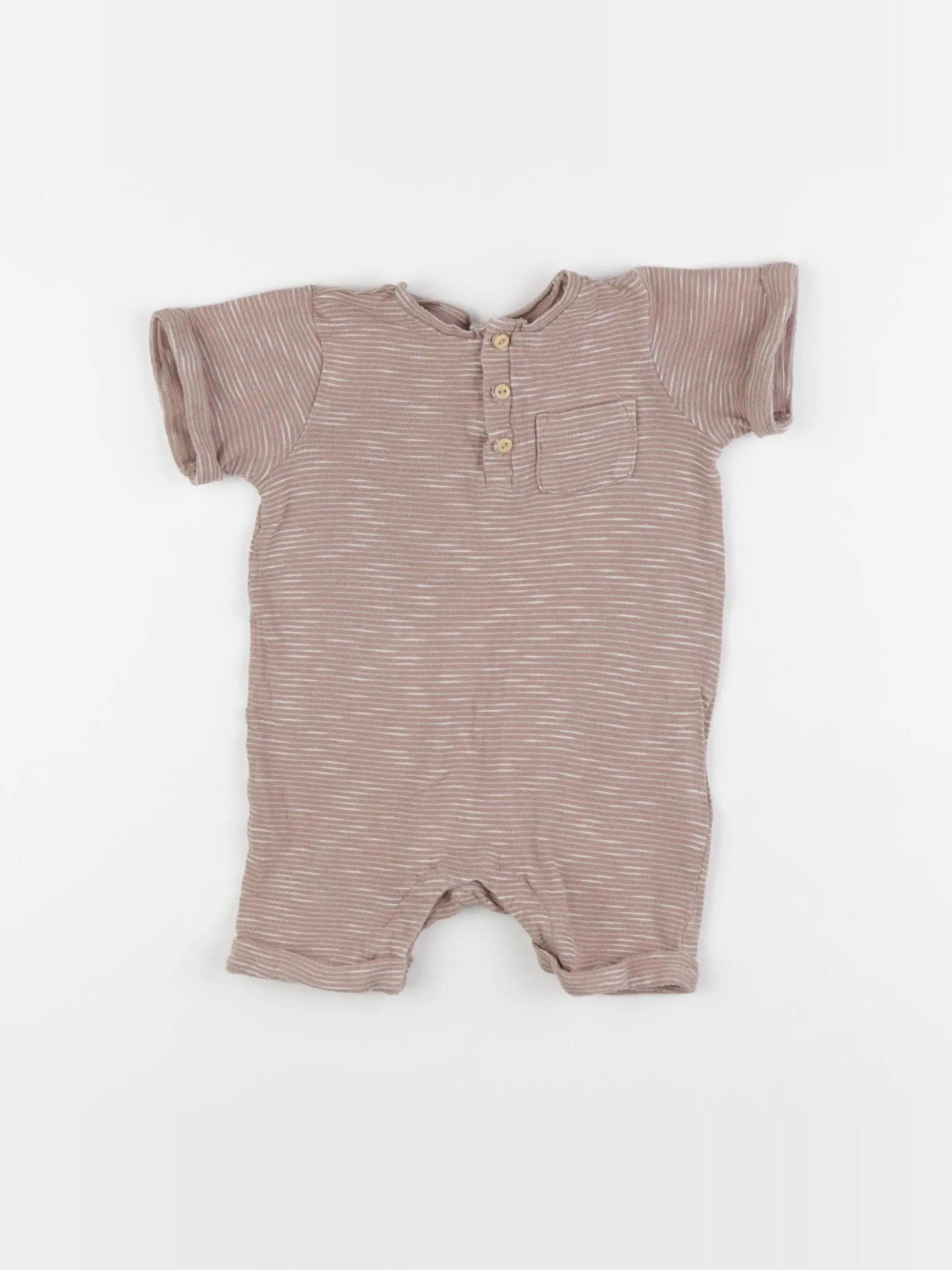 H&M - pyjama coton marron - 3/6 mois