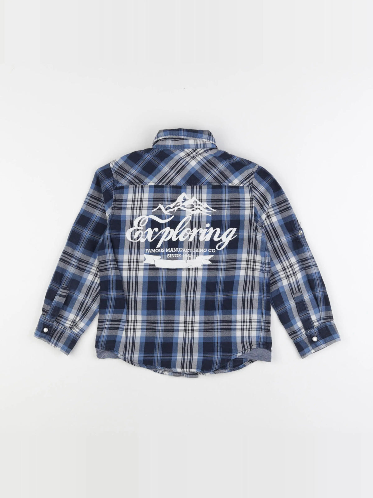 Vertbaudet - chemise imprimé au dos bleu - 6 ans