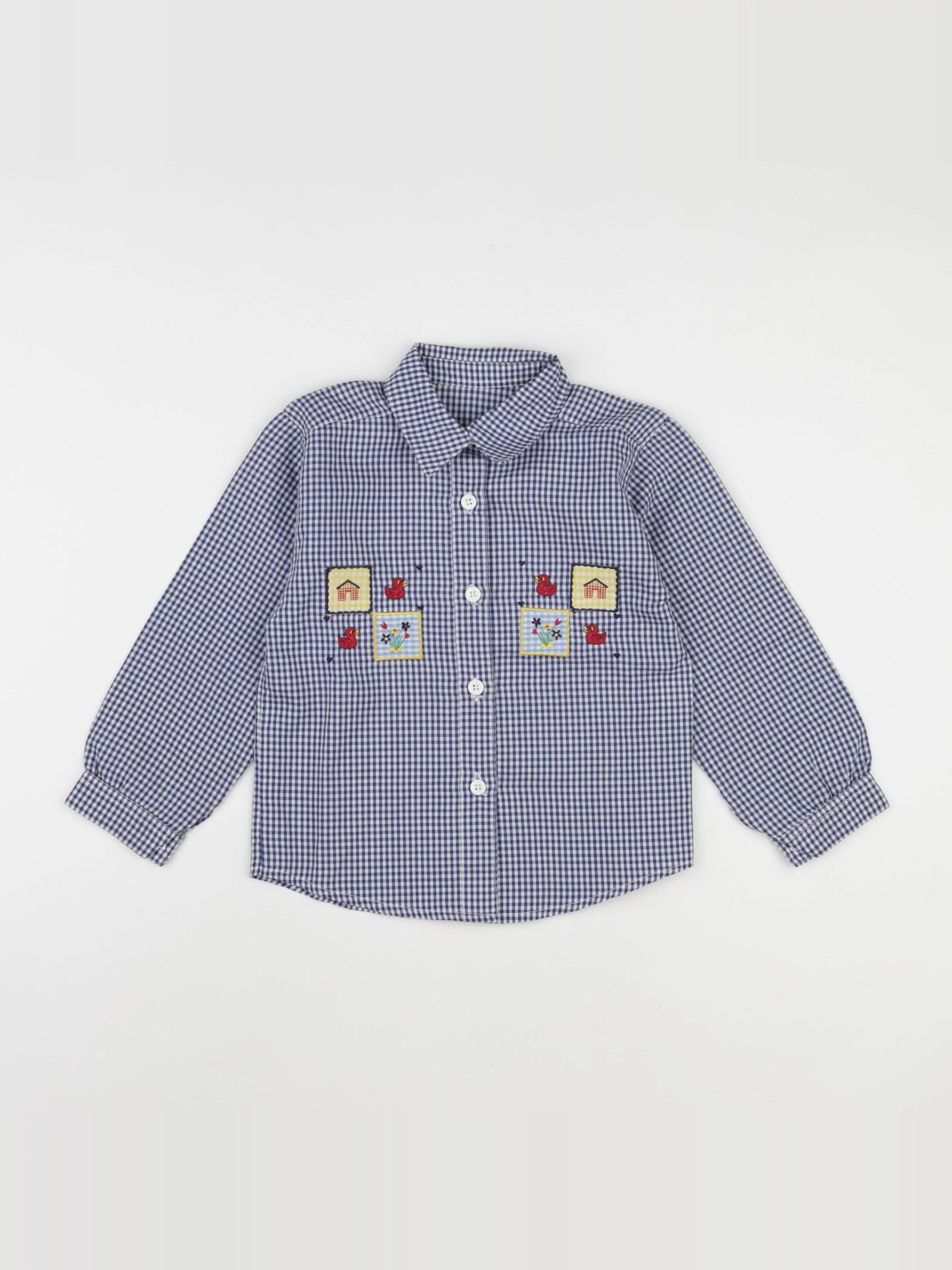 Vintage - chemise bleu - 6 ans
