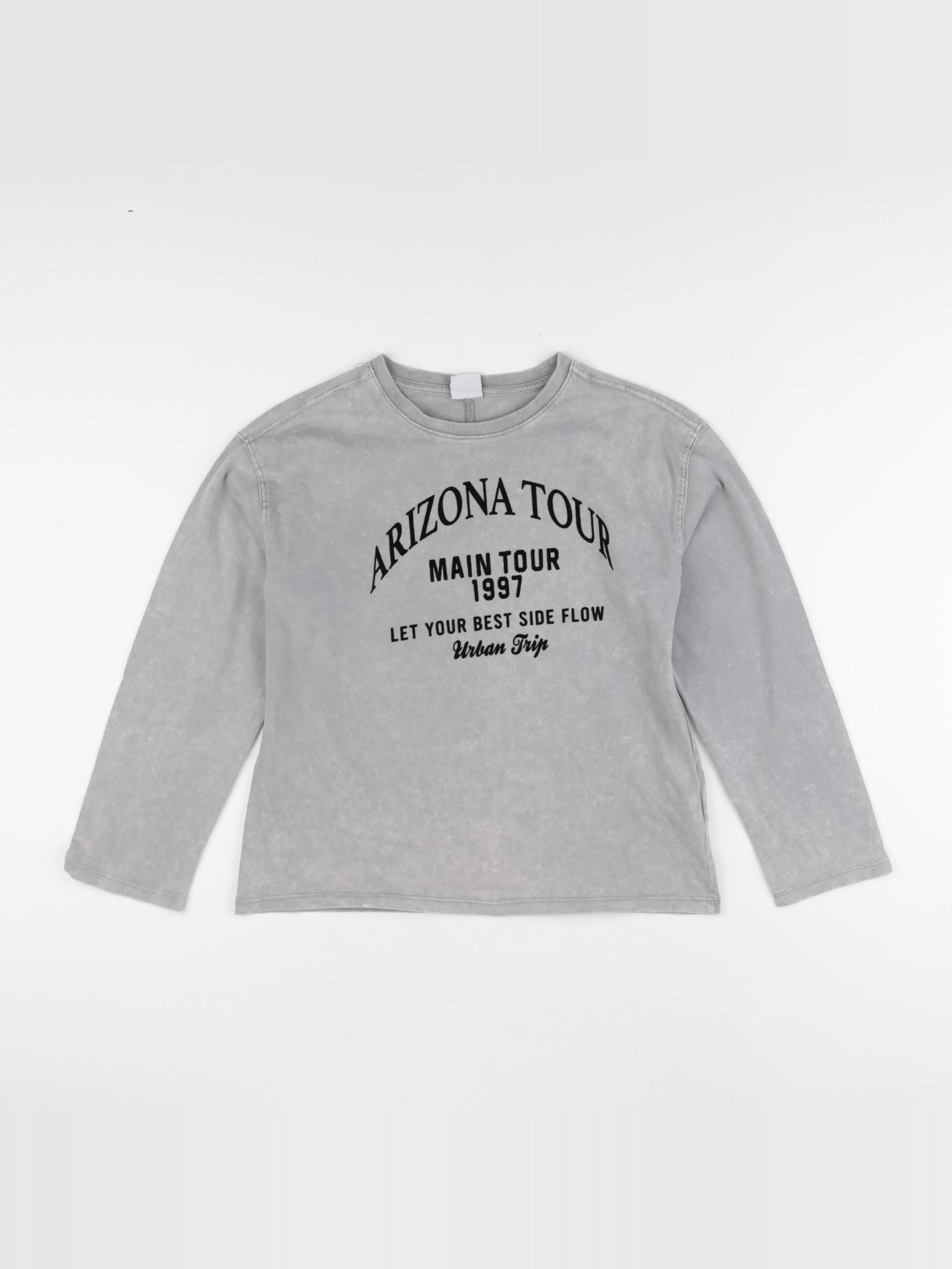 Zara - tee-shirt gris - 9/10 ans