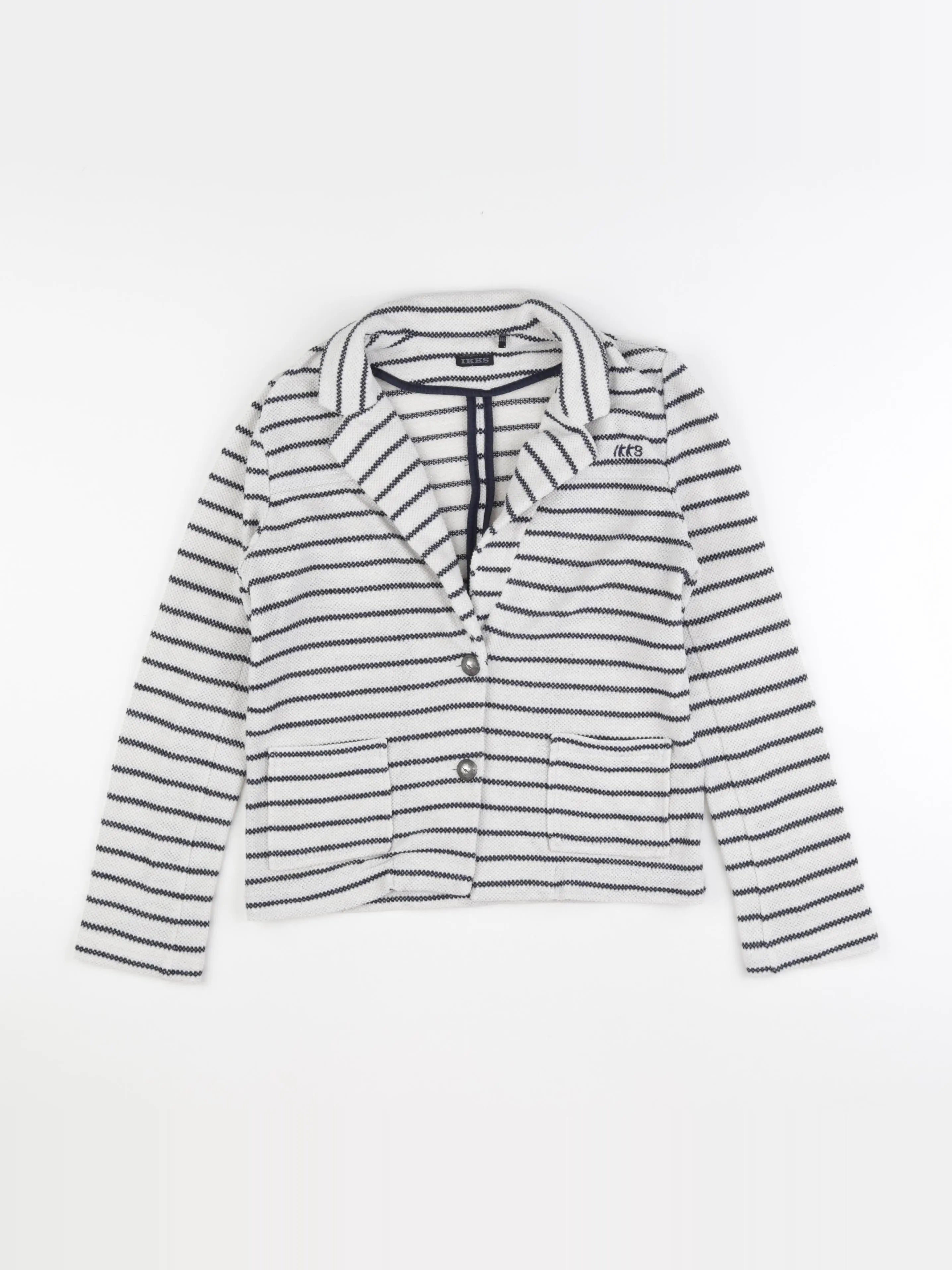 IKKS - veste blanc, bleu - 10 ans