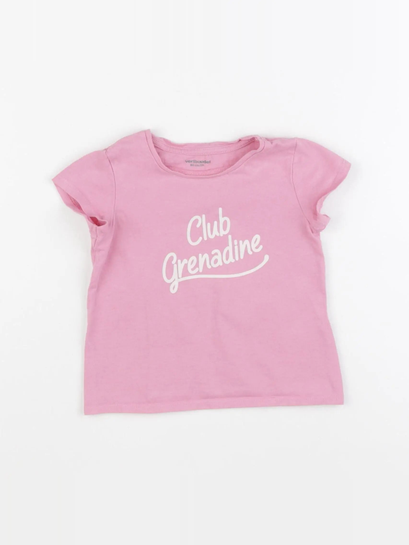 Vertbaudet - tee-shirt rose - 2 ans