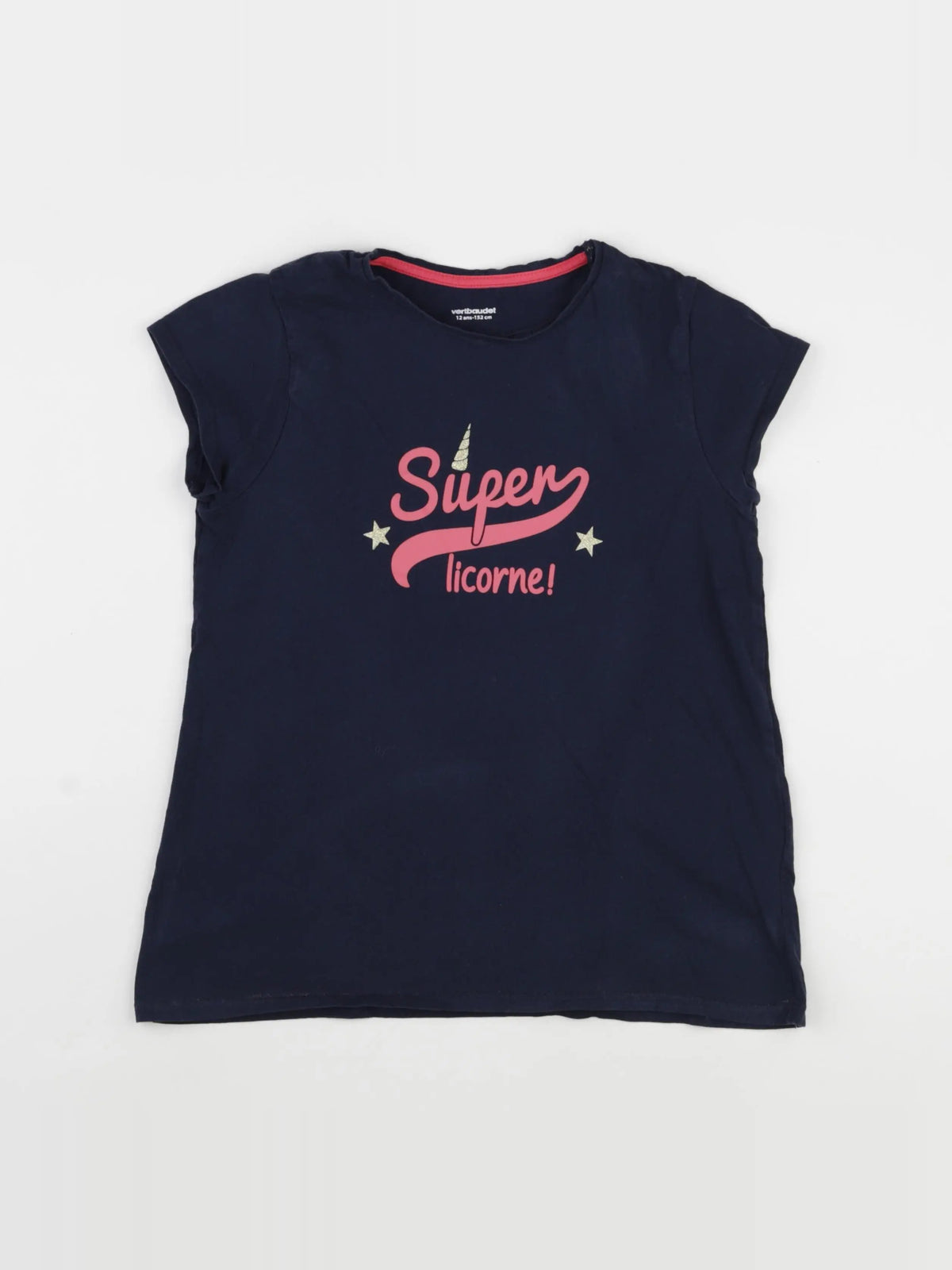 Vertbaudet - tee-shirt bleu - 12 ans