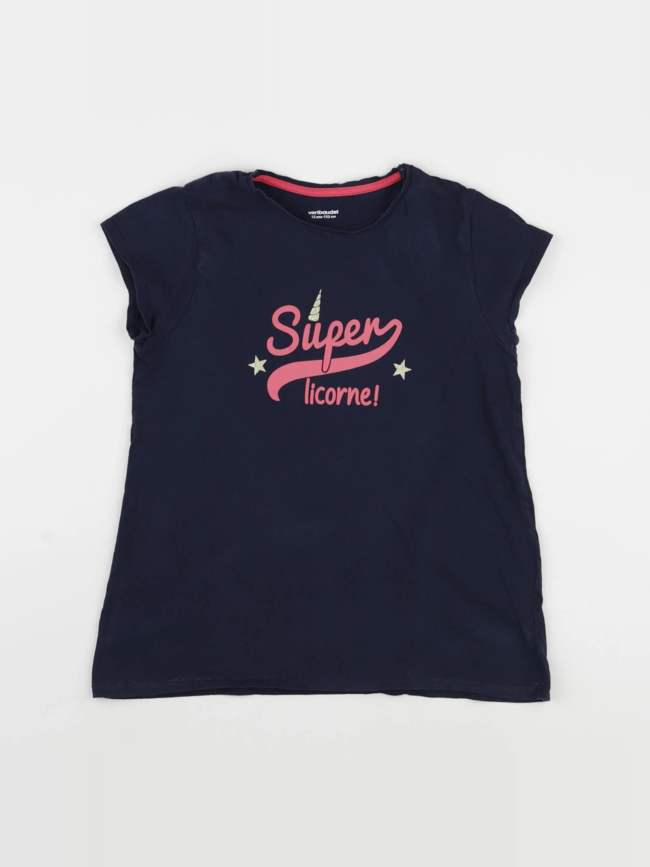 Vertbaudet - tee-shirt bleu - 12 ans