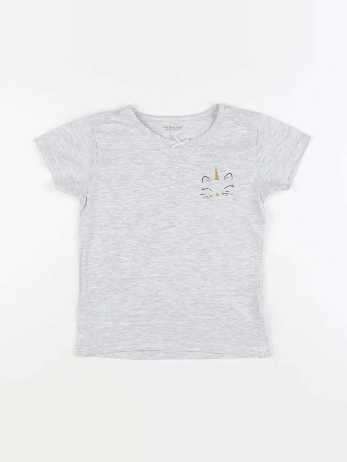 Vertbaudet - maillot de corps gris - 10 ans