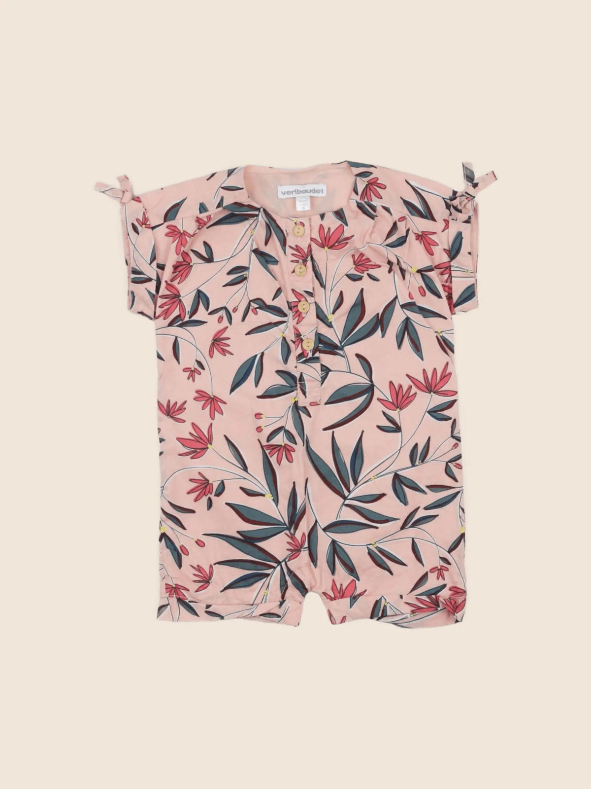 Vertbaudet - combinaison rose - 3 mois