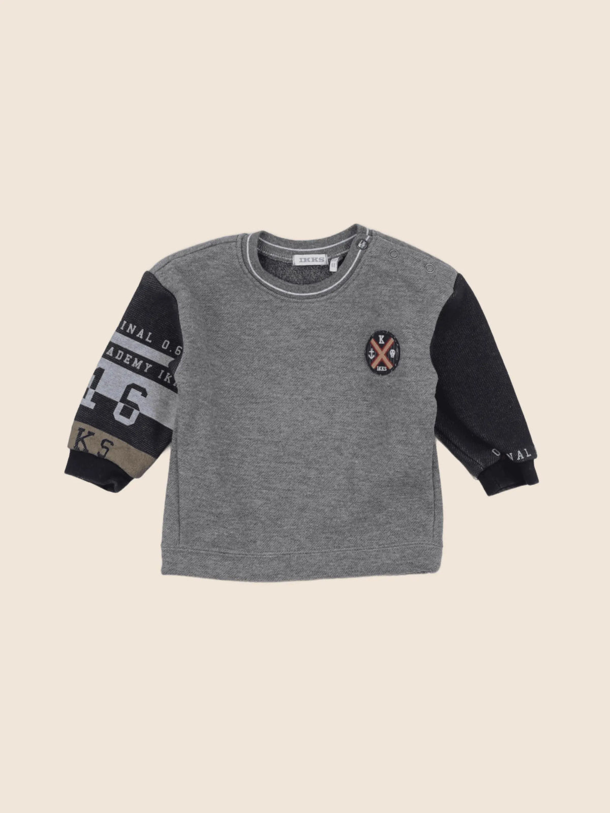 IKKS - sweat gris - 6 mois