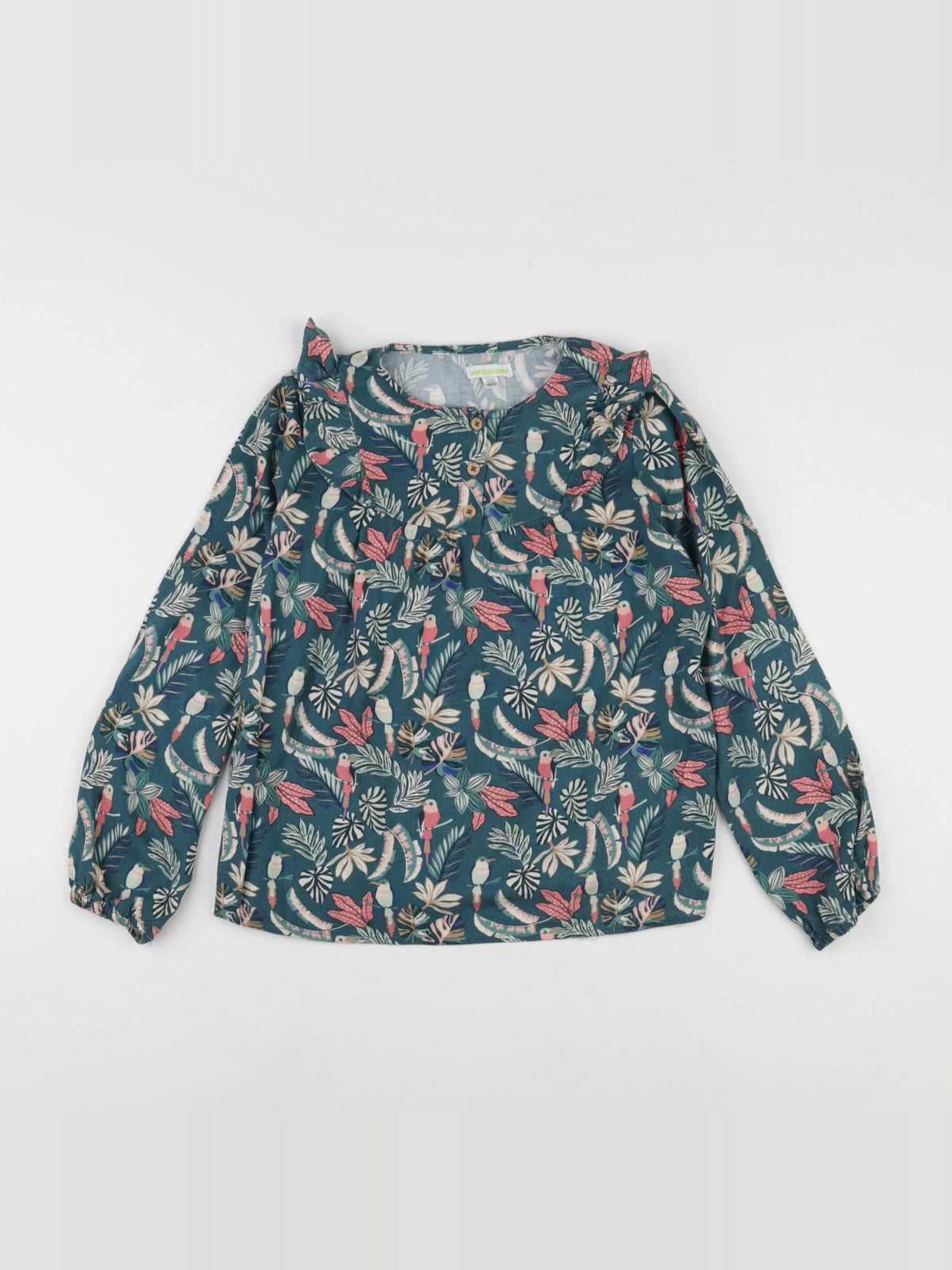 Vertbaudet - blouse vert - 9 ans