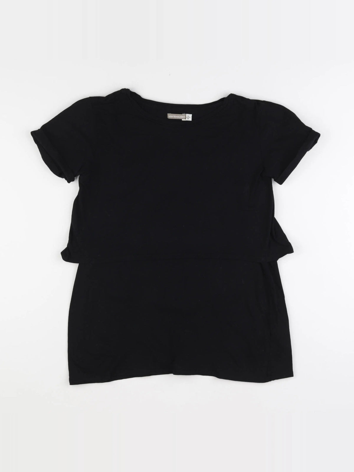 Vertbaudet - tee-shirt grossesse, allaitement noir - 34 à 36