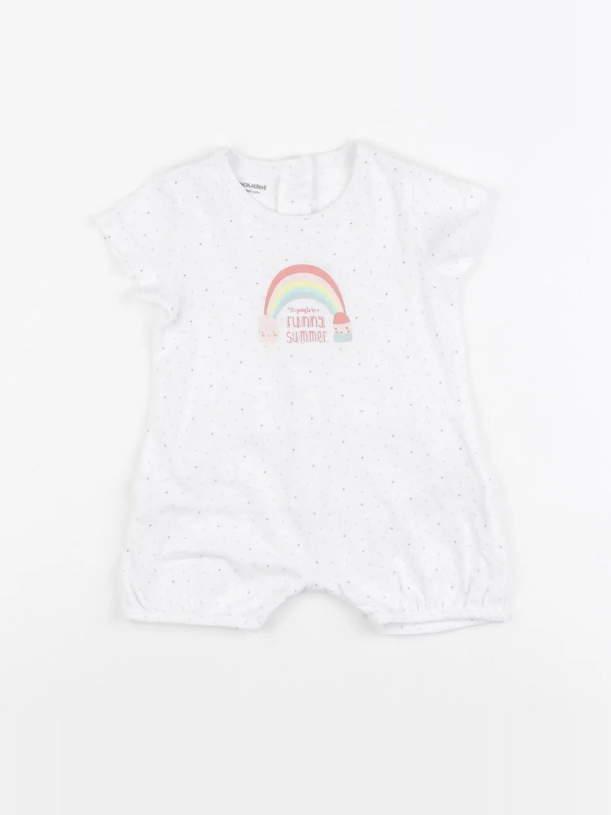 Vertbaudet - pyjama coton blanc - 3 mois