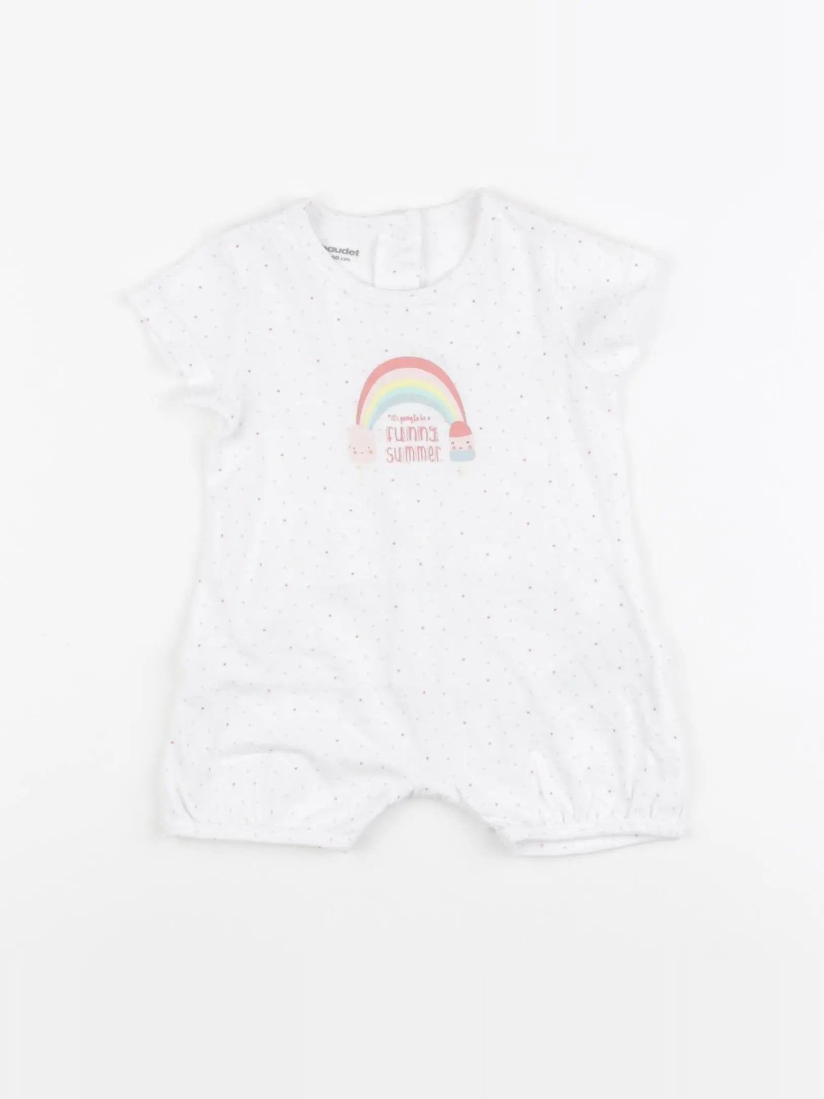 Vertbaudet - pyjama coton blanc - 3 mois