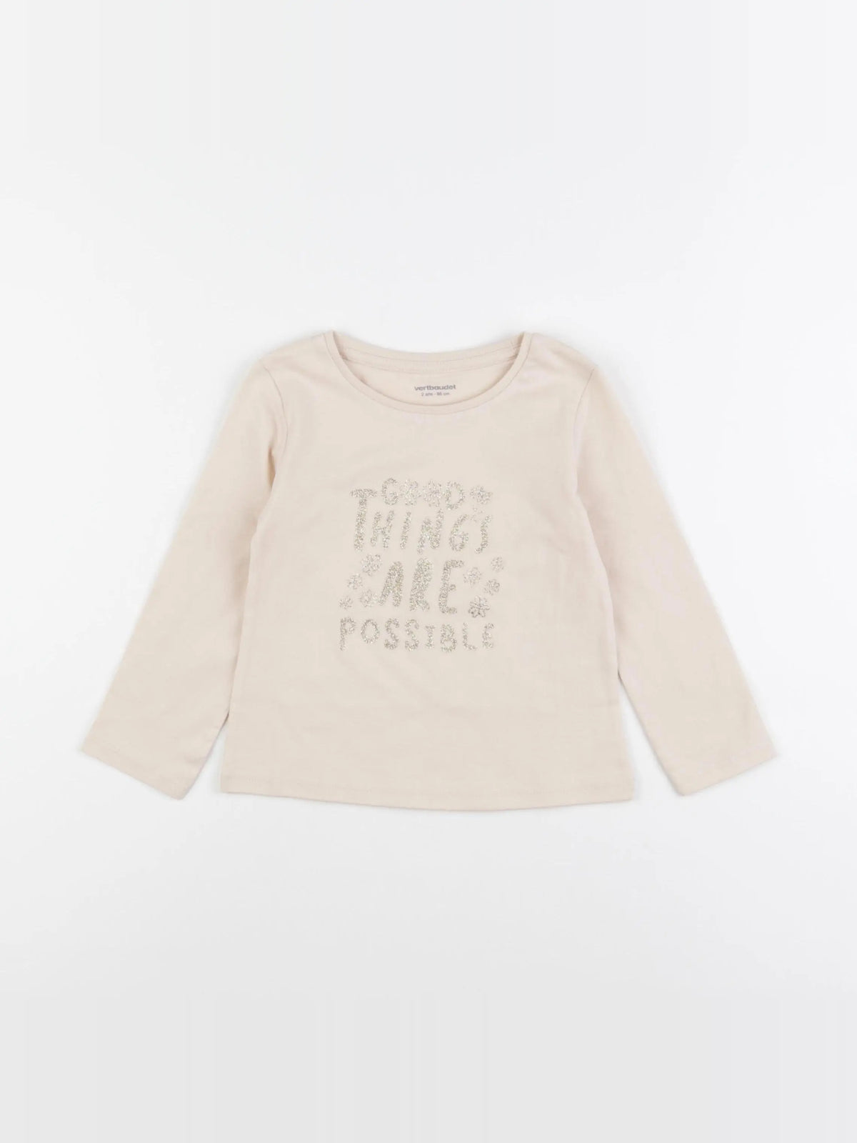 Vertbaudet - tee-shirt rose - 2 ans