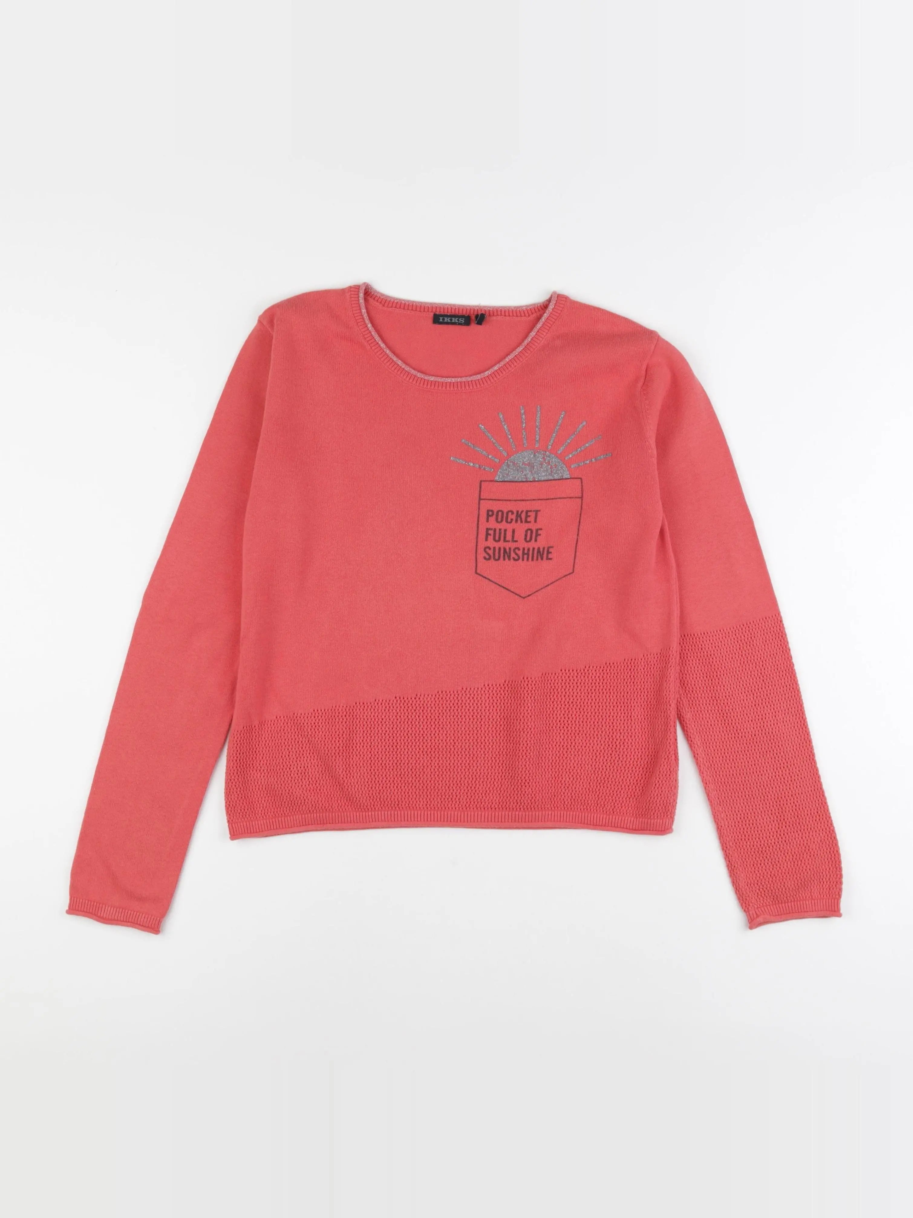IKKS - pull rose - 12 ans